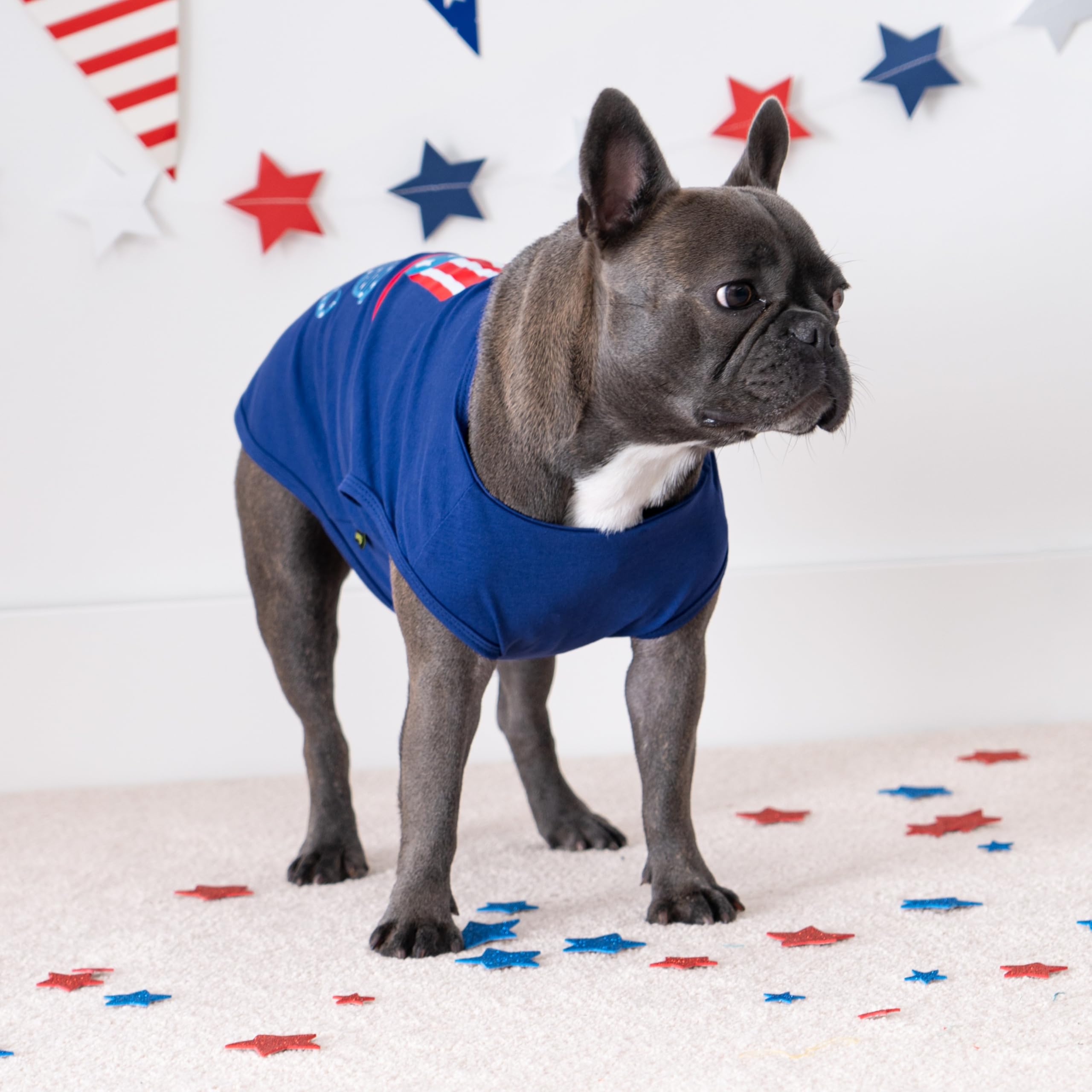 Fitwarm Patriotic Funny Dog Shirt, 4Th Of July Outfit For Small Dogs Boy Girl, Festive Pet Clothes, Red, White, Blue, Xl