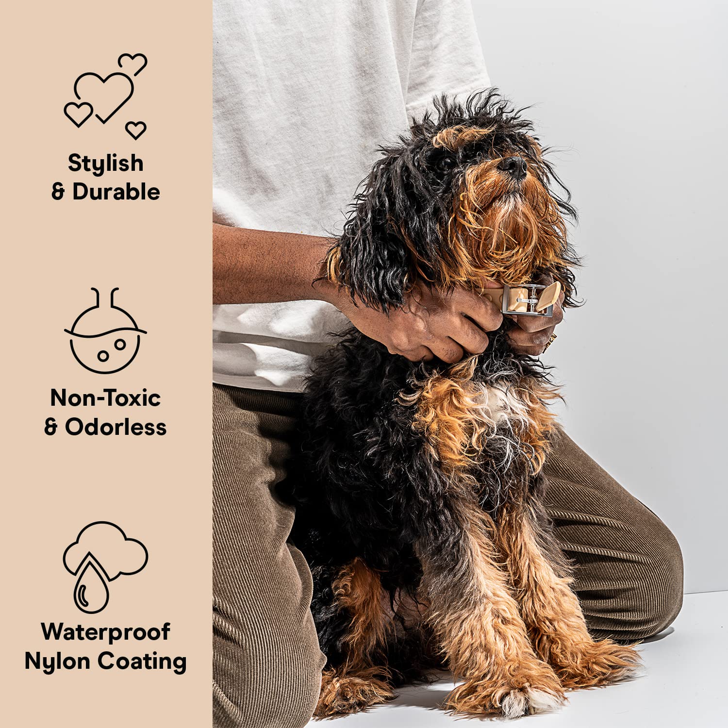 Wild One Dog Collar, The Original Easy-Clean, All Weather Flex-Poly Strap With Metal, Durable, Dirt And Odor Resistant, Size L,