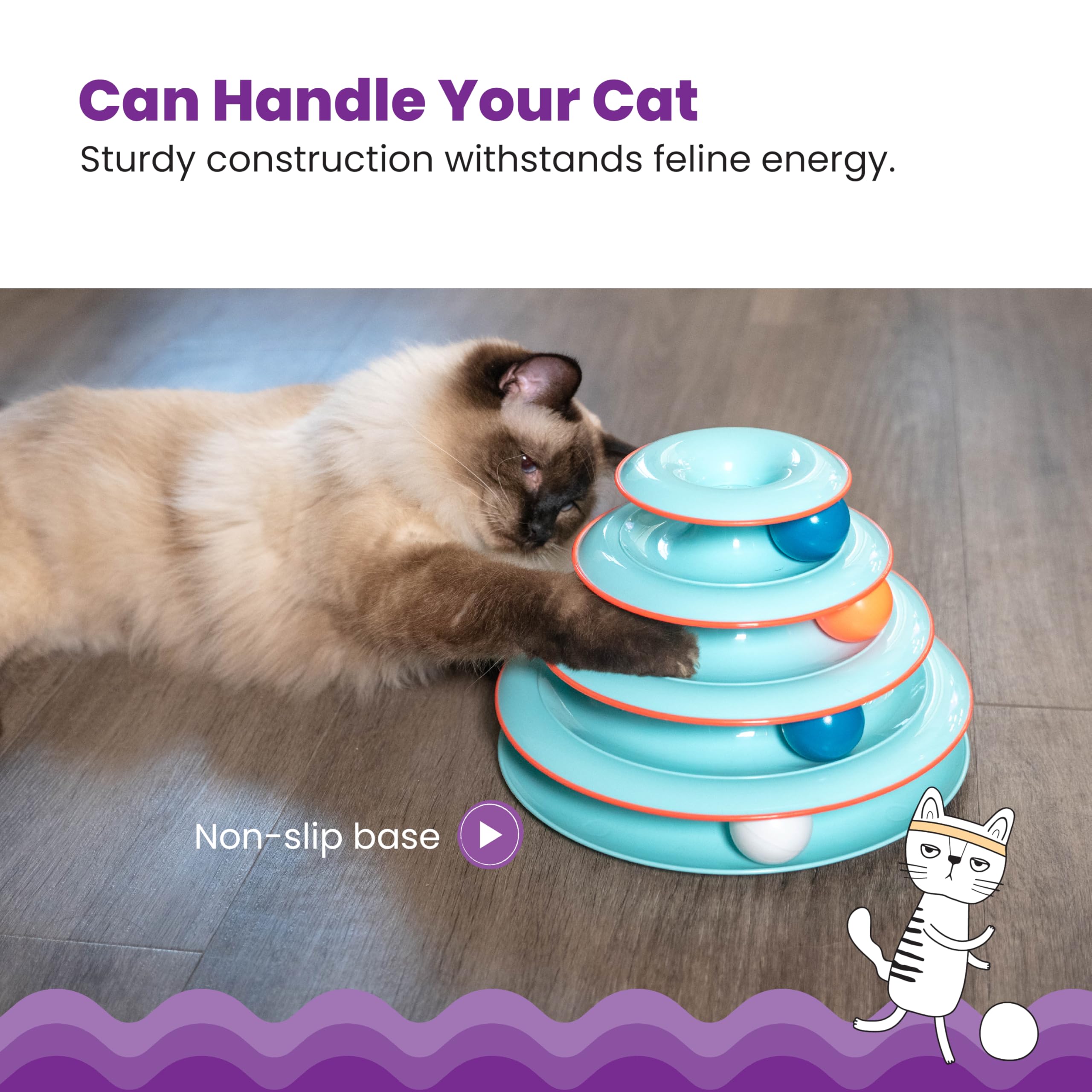 Catstages Chase Meowtain Interactive 4-Tier Cat Track Toy