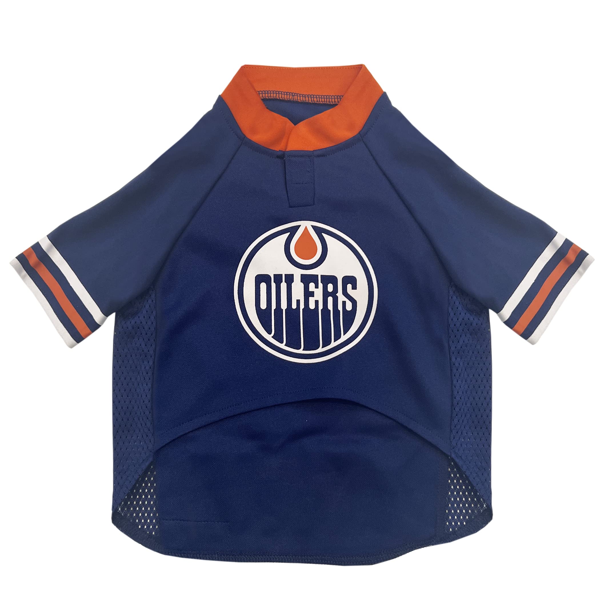 Pets First NHL Edmonton Oilers Jersey for Dogs & Cats, Medium. - Let Your Pet be a Real NHL Fan!