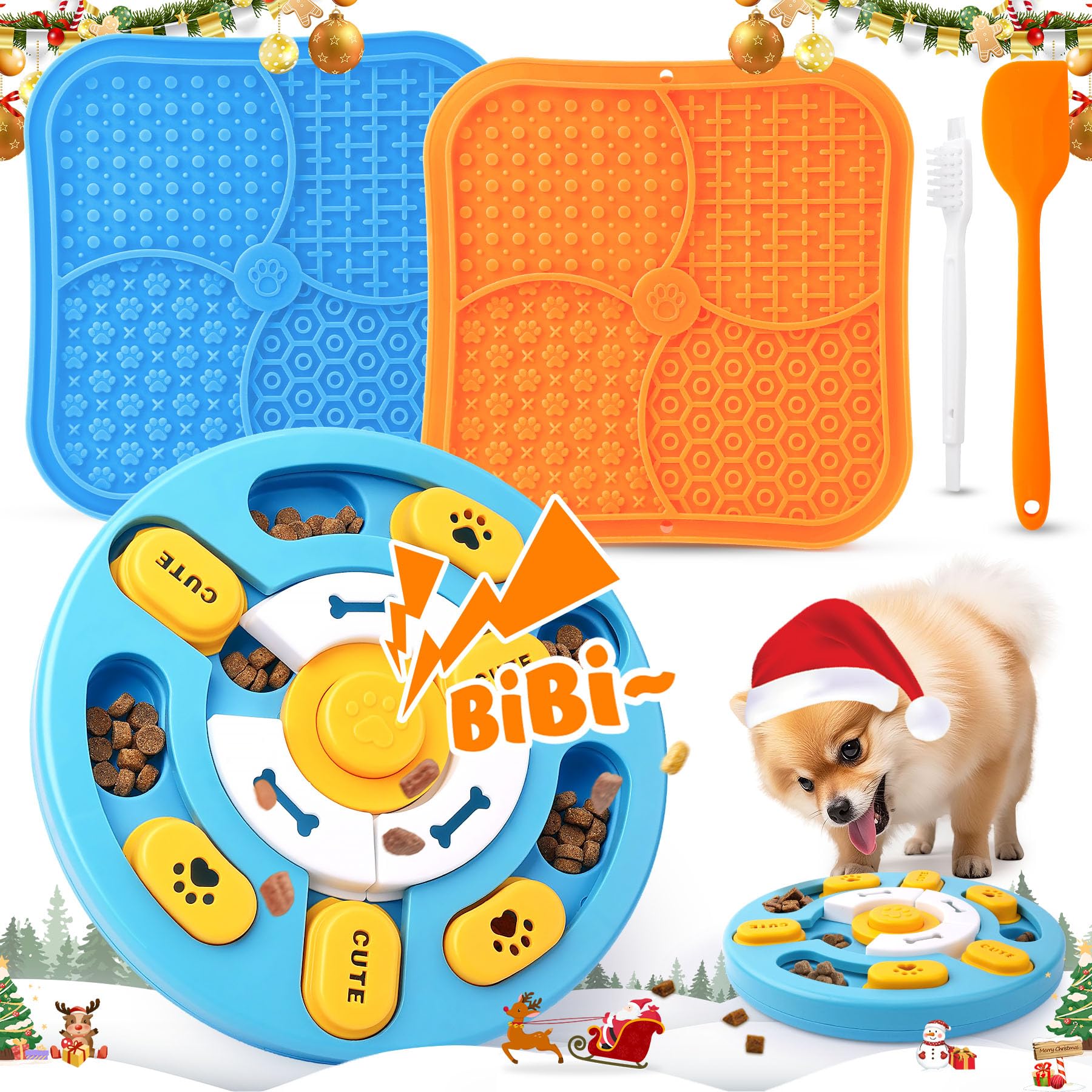 Eefitoys Advanced Dog Puzzle Toys for IQ Training & Mental Stimulation,Dog Lick Mat with Suction Cups for Anxiety Relief and Kee