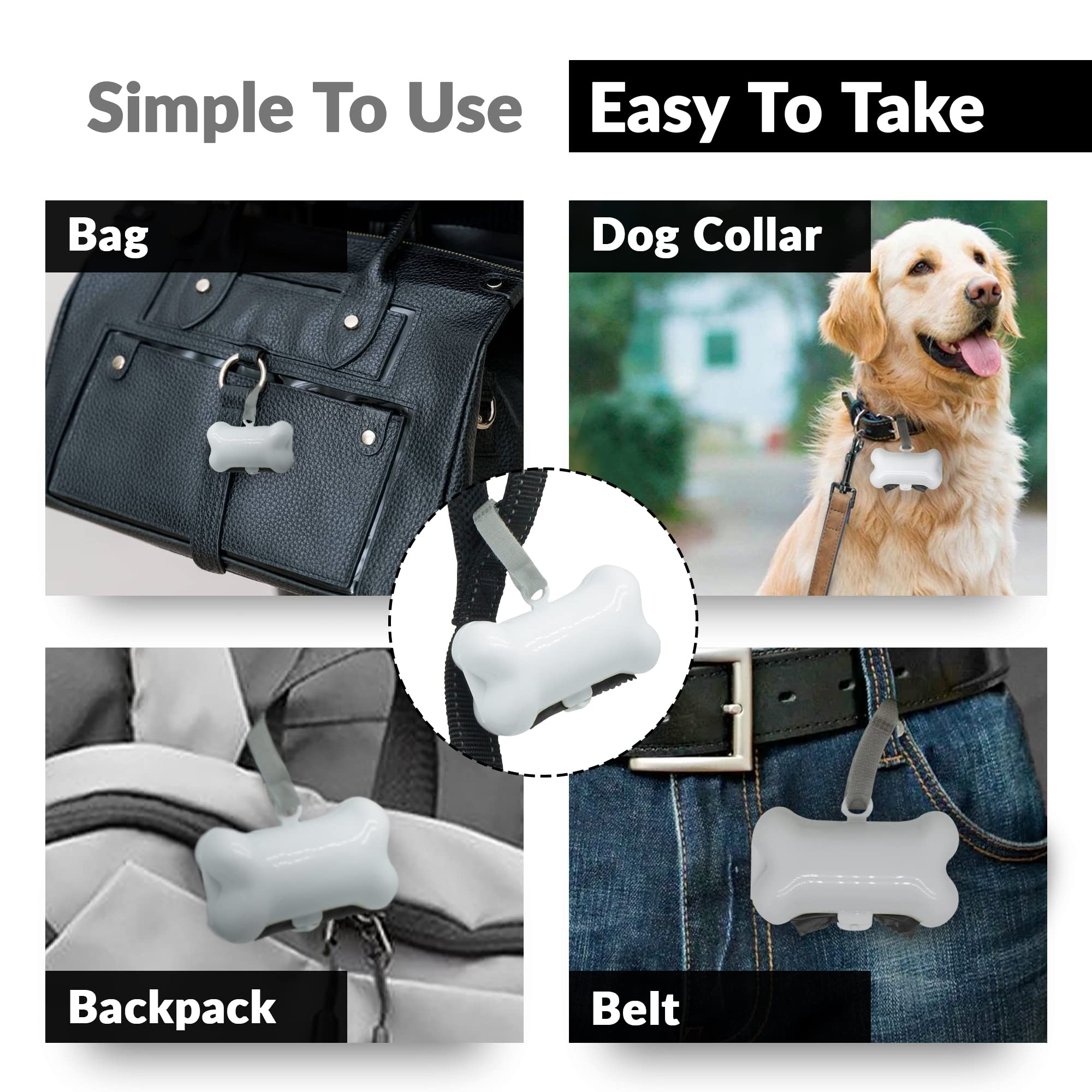 GORILLA SUPPLY Dog Poop Bags with Dispenser, 1000 Count, 9" x 13", Black, Plastic