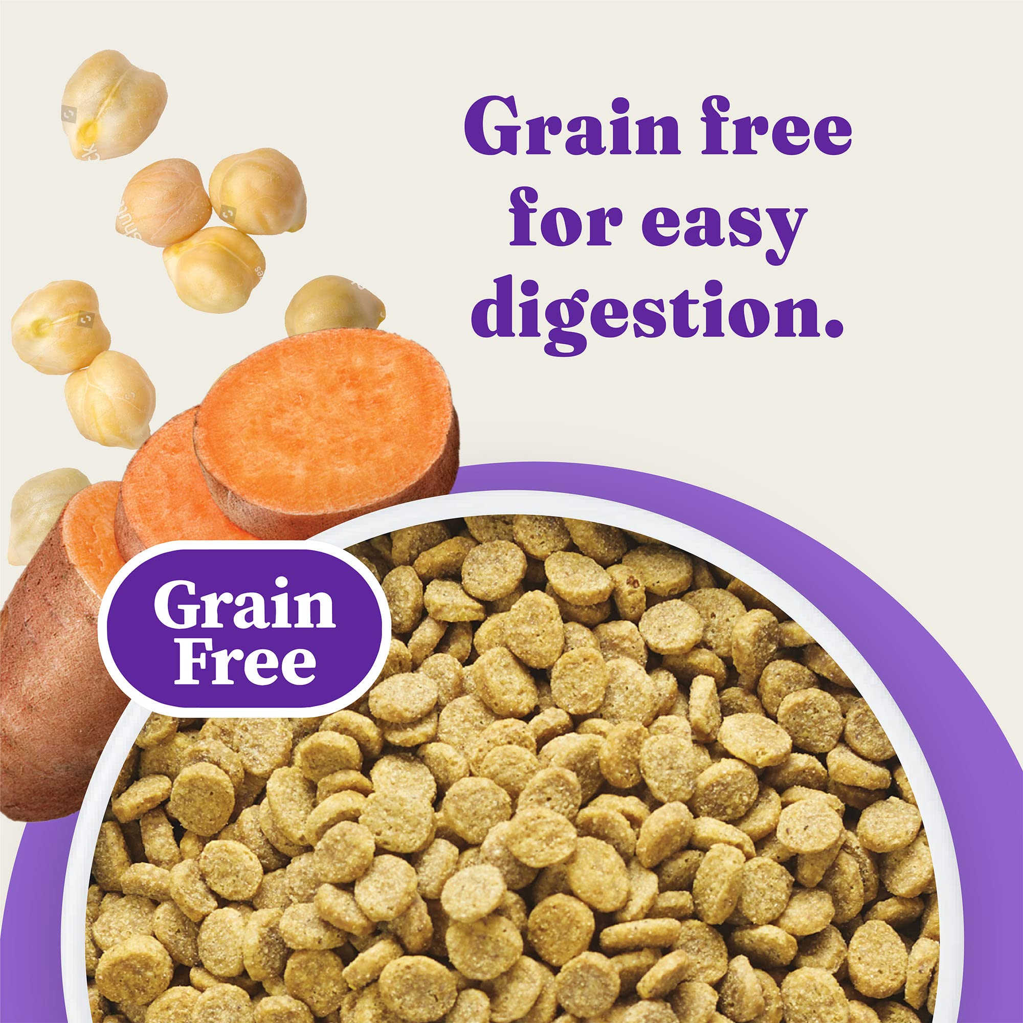 Halo Holistic Dog Food Cage Free Chicken & Sweet Potato Formula, Grain Free Dry Dog Food, Complete Digestive Health, Kibble for