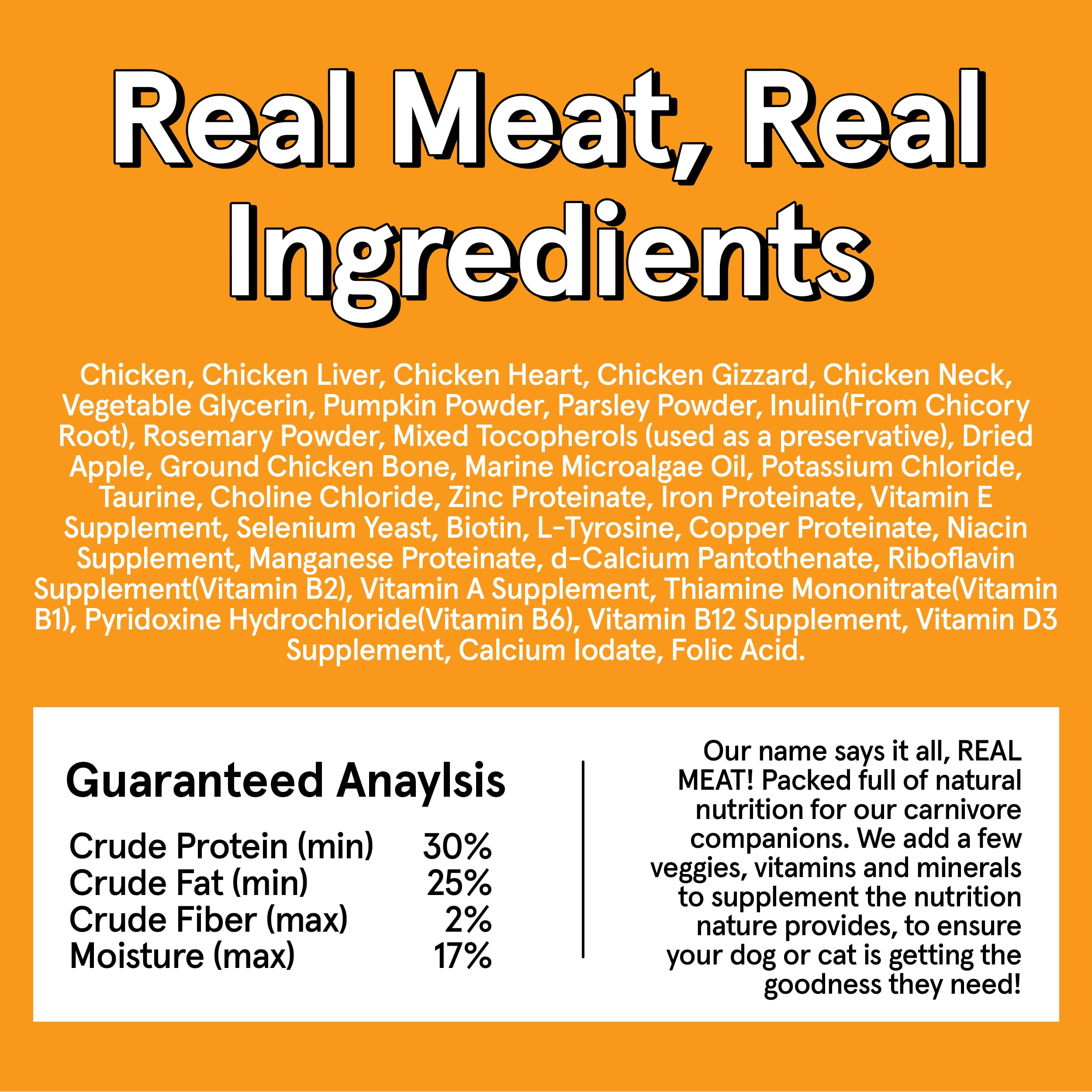 TRMC Real Meat Air Dried Dog Food w/Real USA Chicken - Two 2lb Bags of Grain-Free Real Meat Dog Food Sourced from Free-Range, Ca