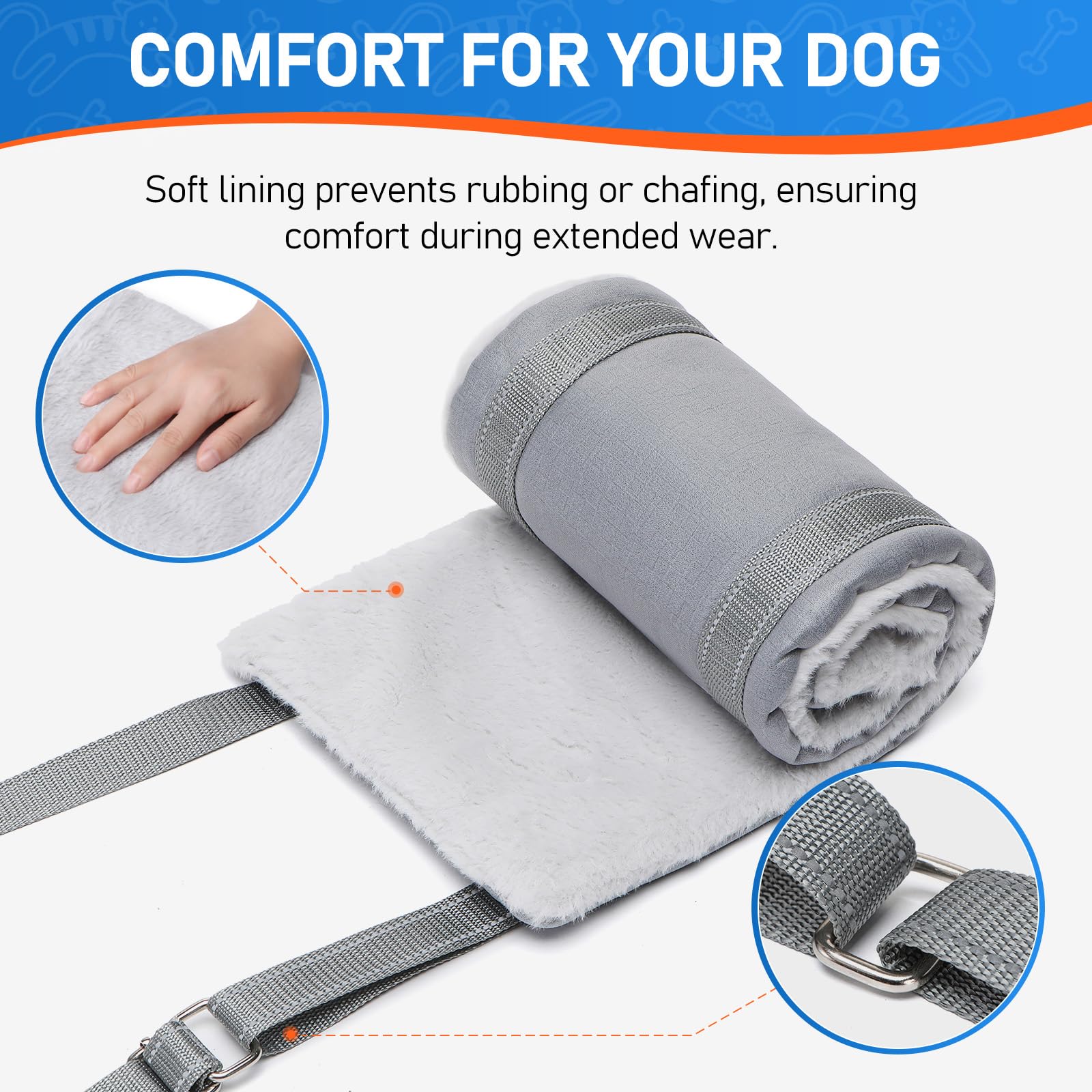 Dog Lift Harness For Medium Dogs - Adjustable Sling For Rear Legs, Hip Support For Canine Aid & Cruciate Ligament Rehabilitation