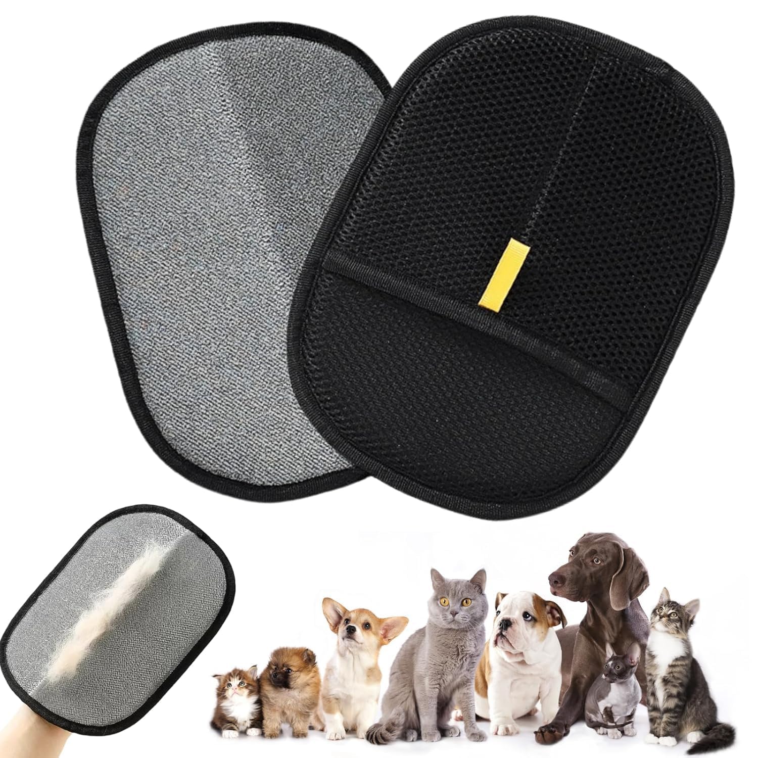 Pet Hair Remover Pack Of 1 Electrostatic Pet Hair Removal Gloves, Reusable Cat Dog Hair Remover Mitts For Couch, Furniture, Carp