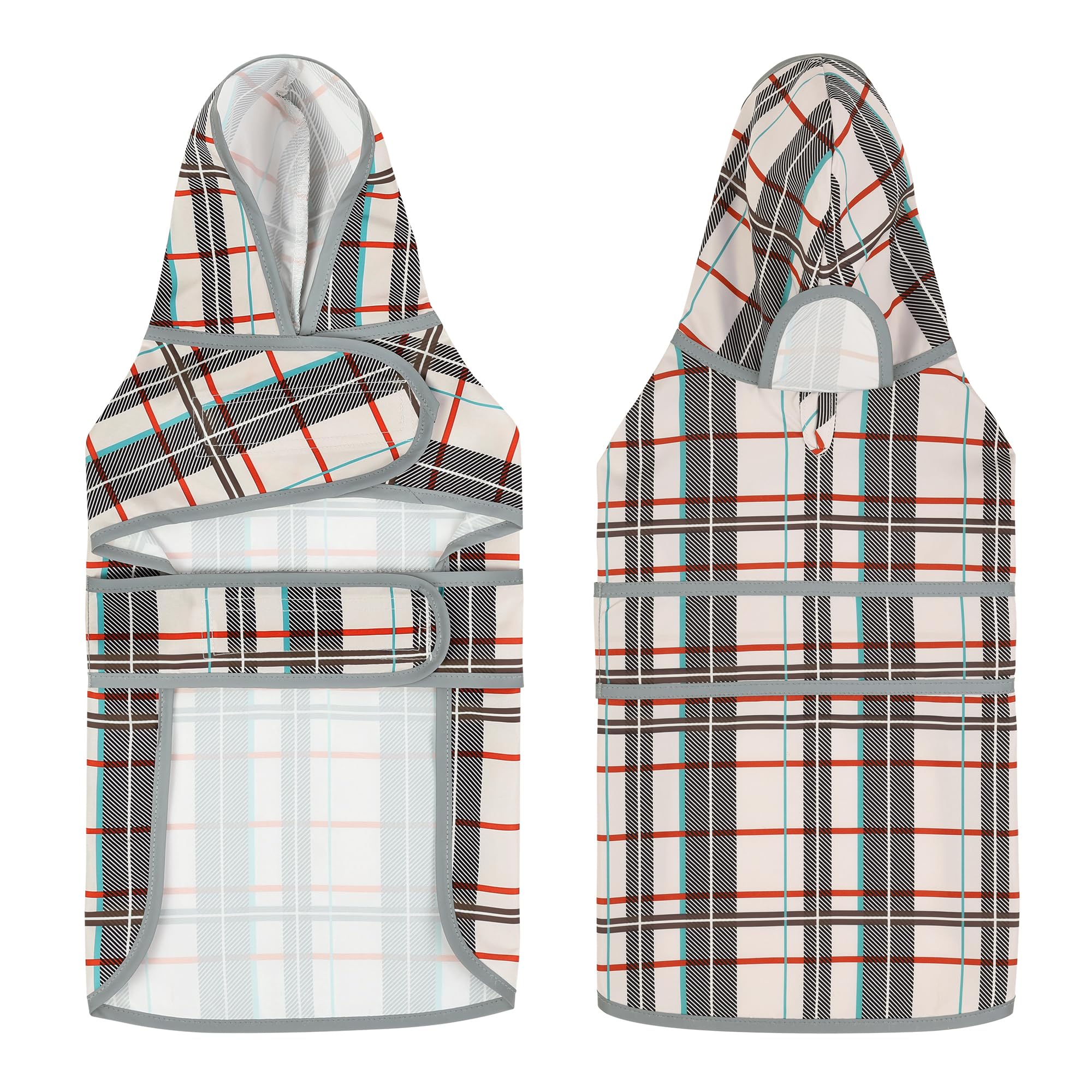 Dog Raincoat With Hood And Leash Hole, Waterproof Dogs Rain Jacket Medium Size, Reflective Dogs Raincoats For Medium Dogs