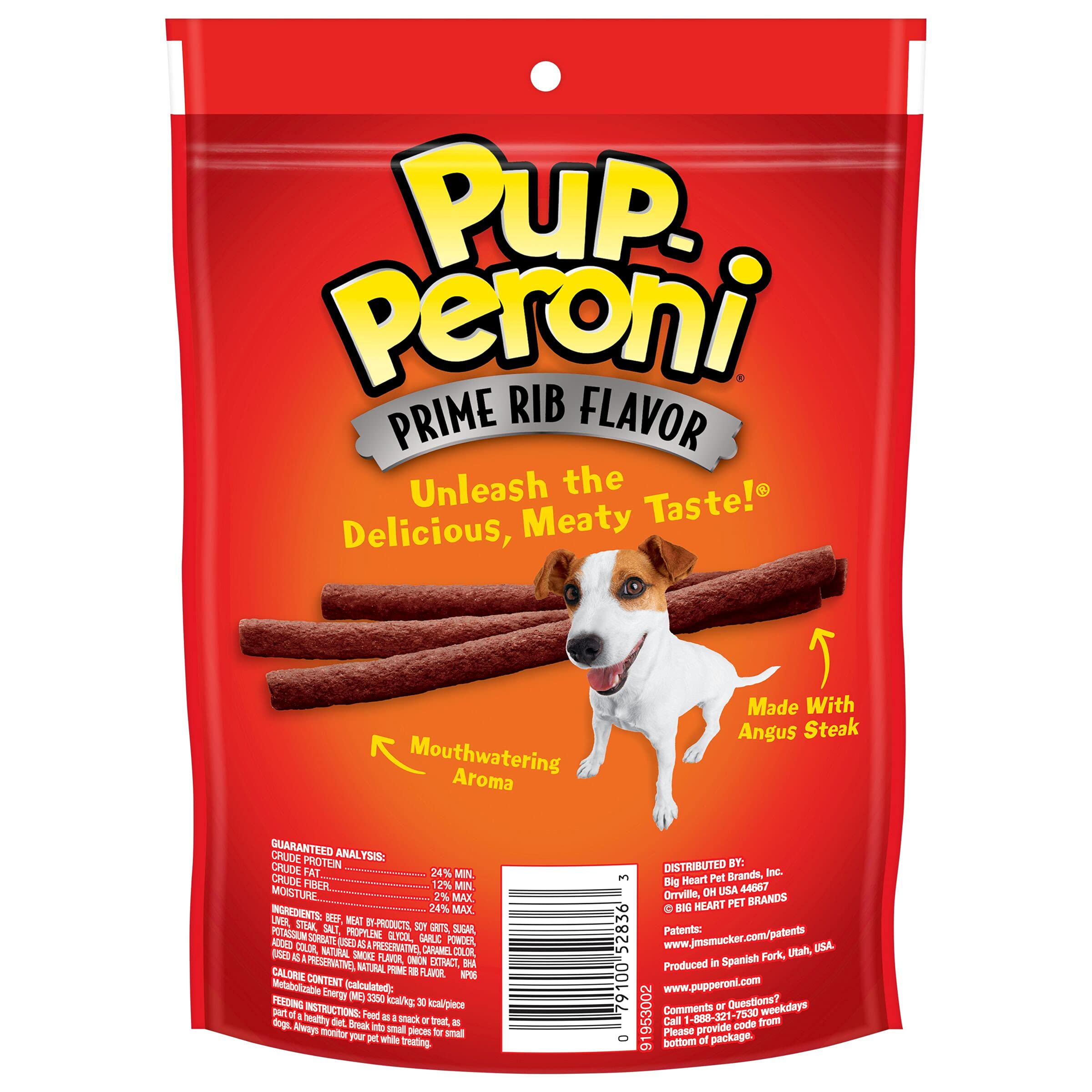 Pup-Peroni Dog Treats, Prime Rib Flavor, 5.6 Ounce (Pack of 8), Made with Real Steak