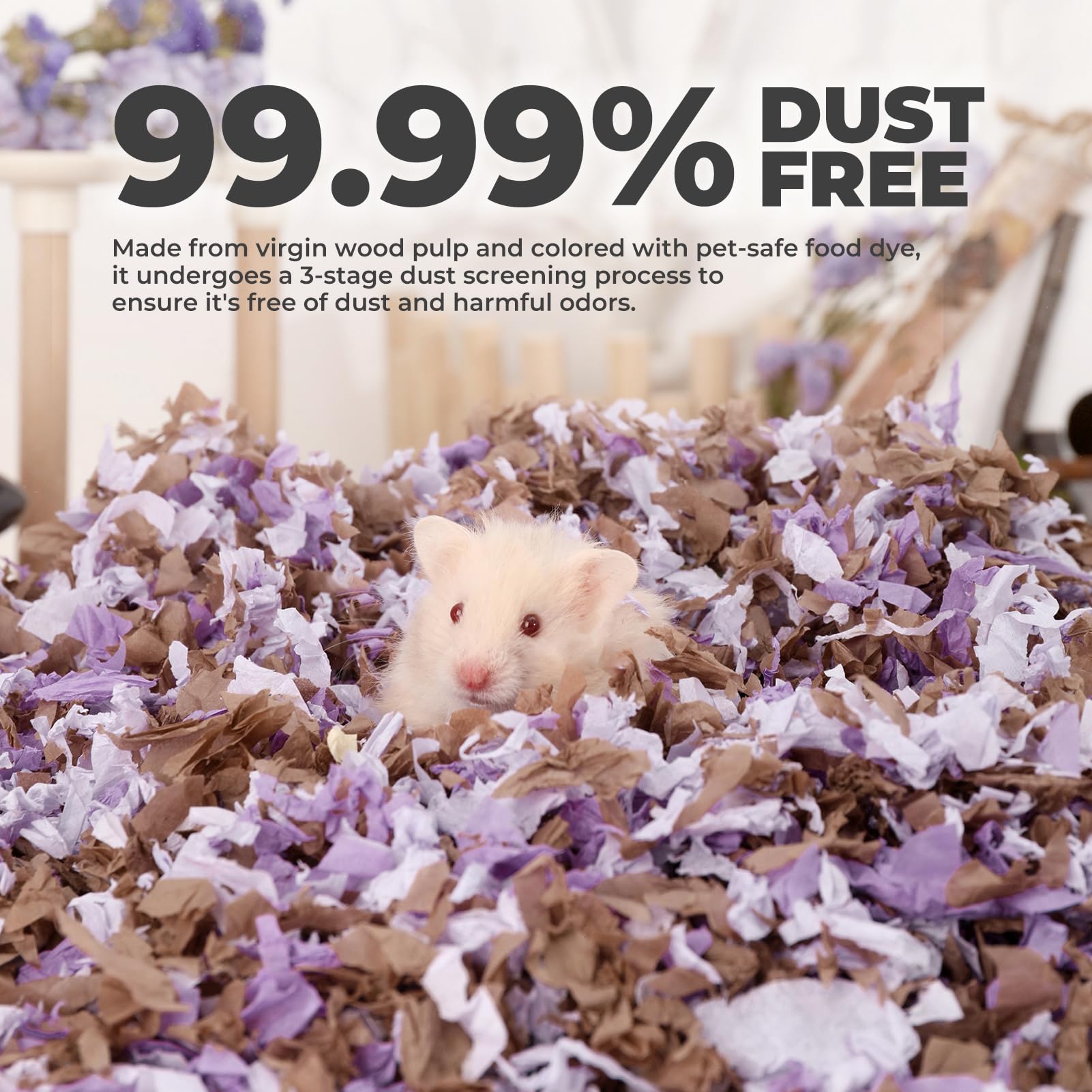 mini&moe Hamster Bedding 25L - Dust-Free, Odor Control Natural Paper for Small Pets - Guinea Pigs, Hamsters, Rabbits - WindowVine