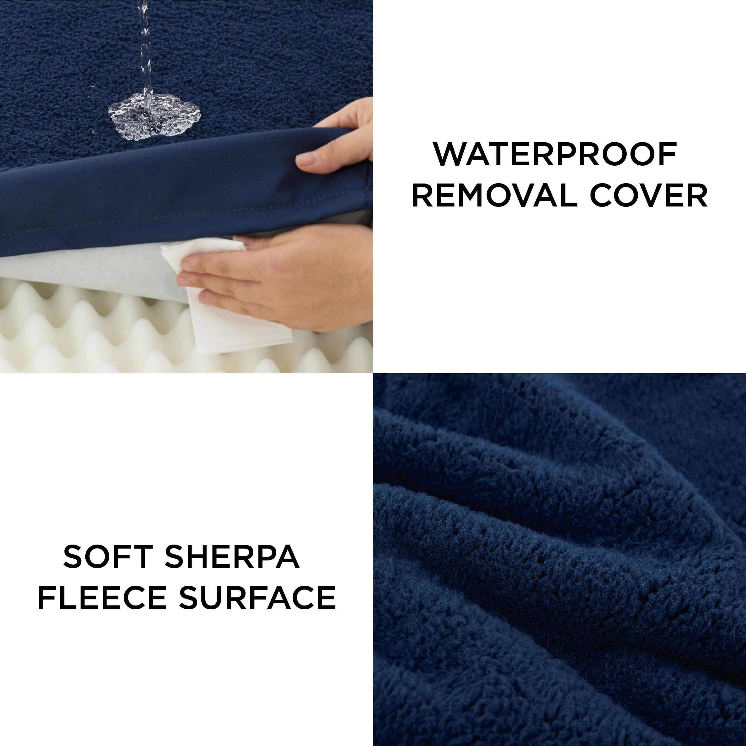 Bedsure Dog Bed Large Sized Dog - Orthopedic Waterproof Pet Beds With Removable Washable Cover, Egg Crate Foam Puppy Mat, Suitab