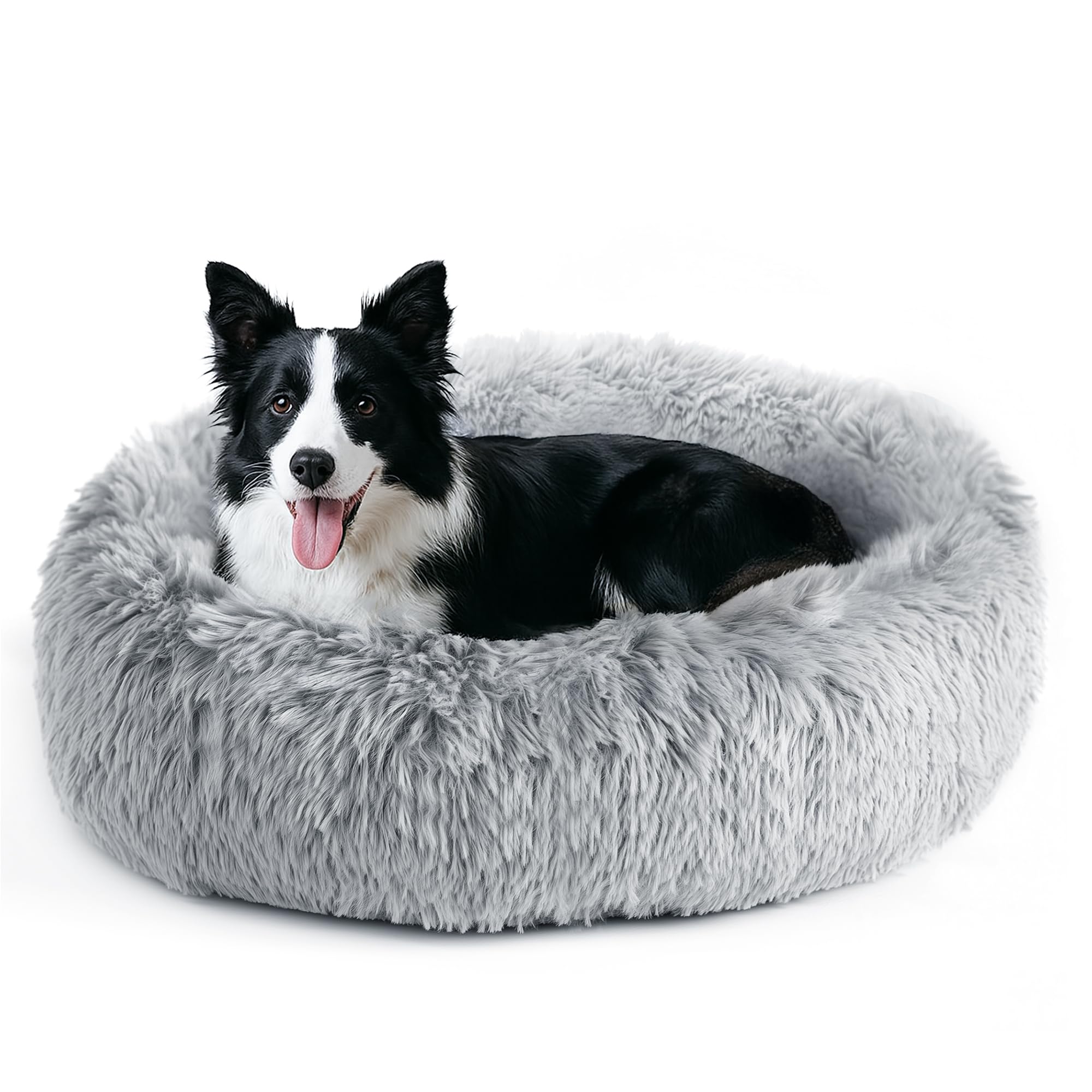 Deconovo Medium Dog Bed - Fluffy Dog Bed For Medium-Sized Dogs & Cats, Calming Anti-Anxiety Donut Pet Bed With Plush Comfort, Wa