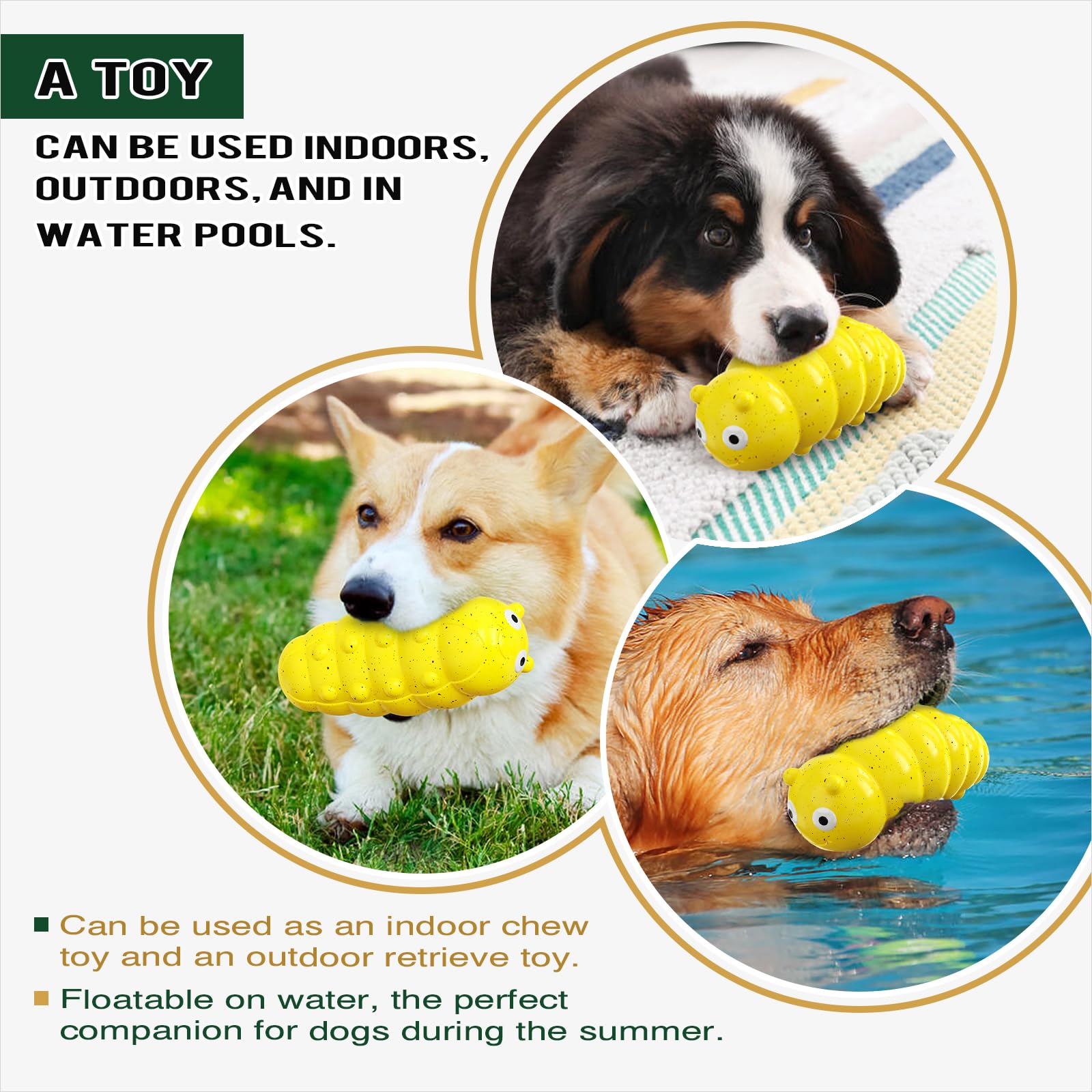 Tlkng Dog Chew Toys For Aggressive Chewers Indestructible Tough Enduring Squeaky Interactive Puppy Fun Teeth Toothbrush Doggie T