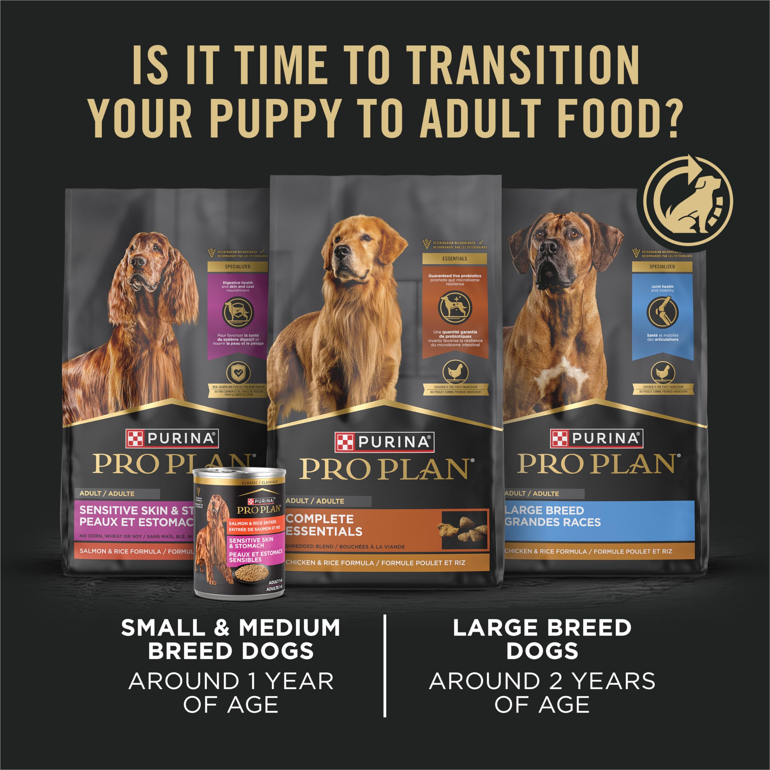 Purina Pro Plan Wet Puppy Food Pate, Wet Food Classic Chicken and Rice Entr  e - (Pack of 12) 13 oz. Cans