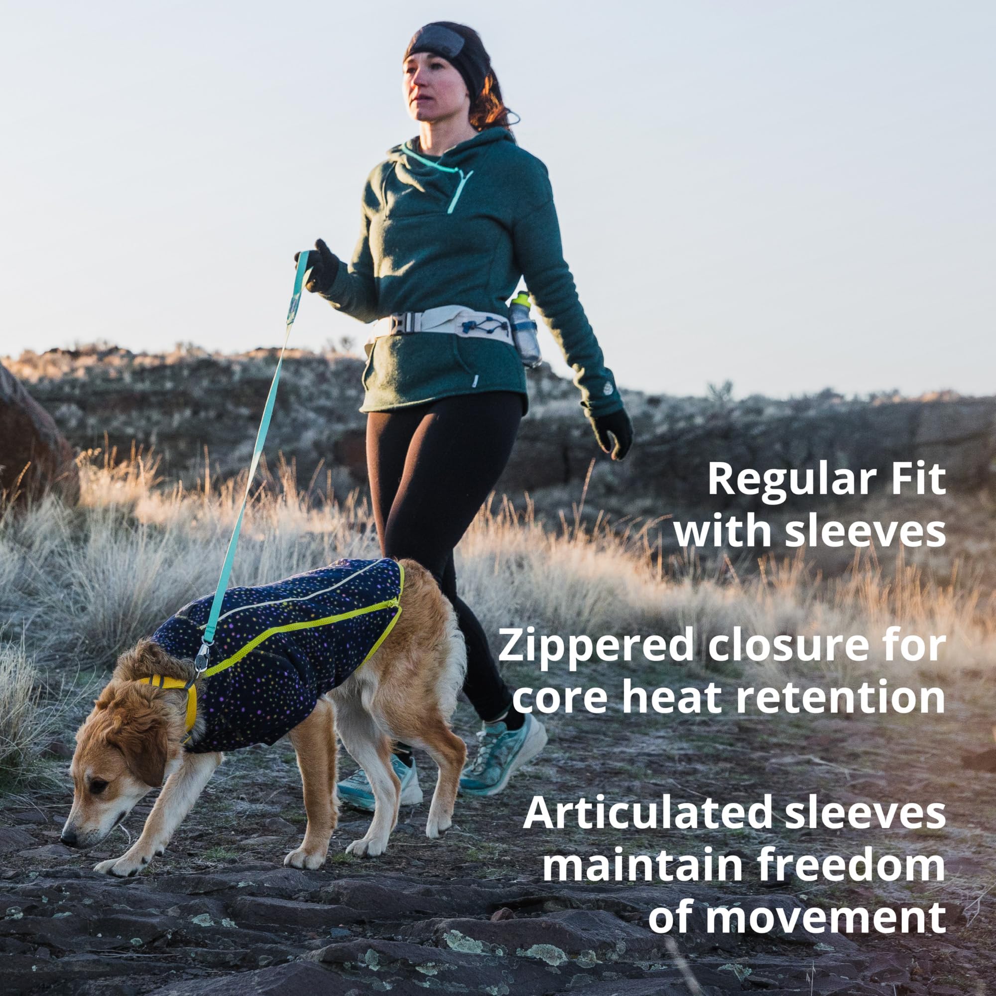 Ruffwear, Climate Changer Quick Drying, Breathable Fleece Jacket for Dogs, Strata, X-Large
