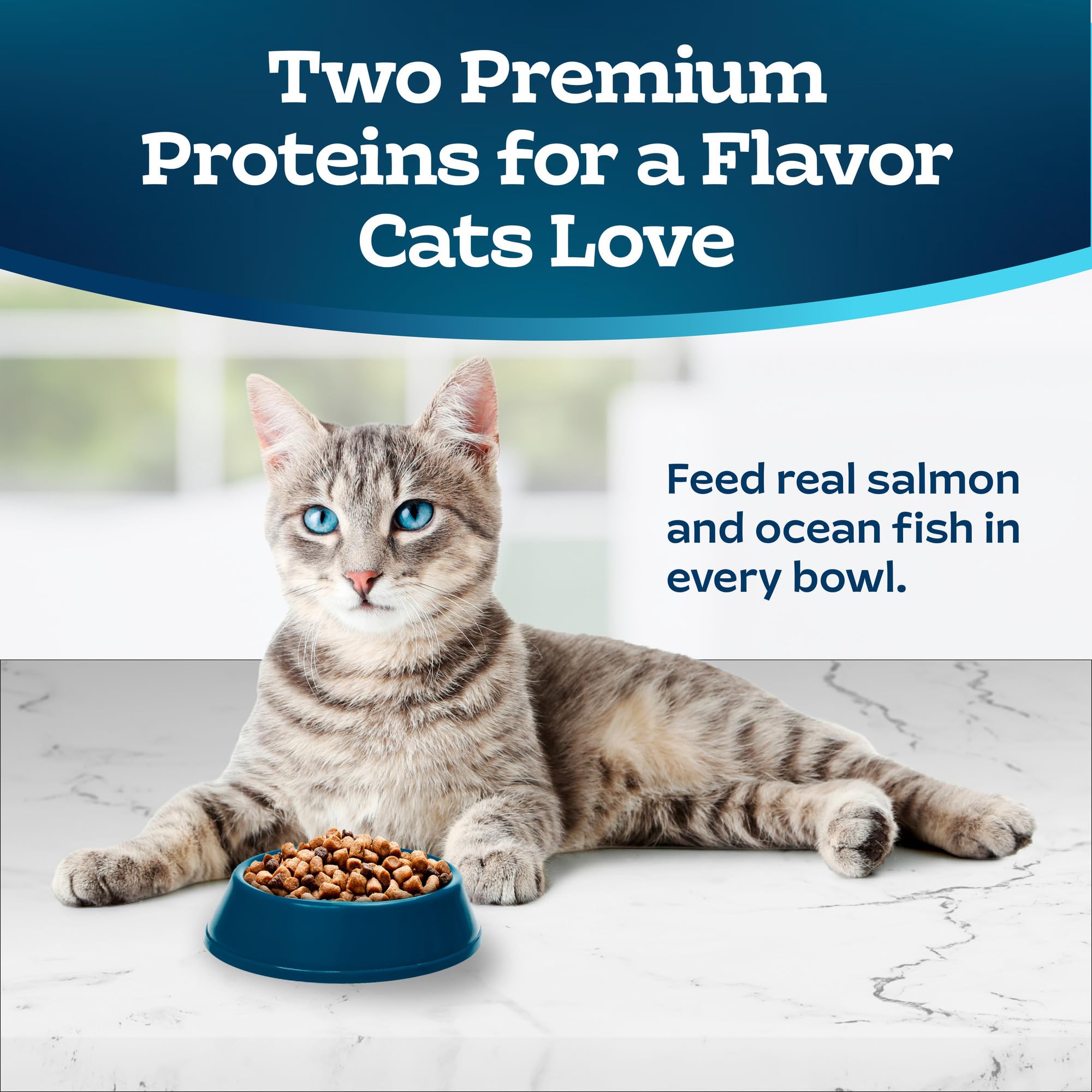 Blue Buffalo Tastefuls Adult Cat Dry Food, Multi-Protein Salmon & Ocean Fish Recipe, 5-lb. Bag