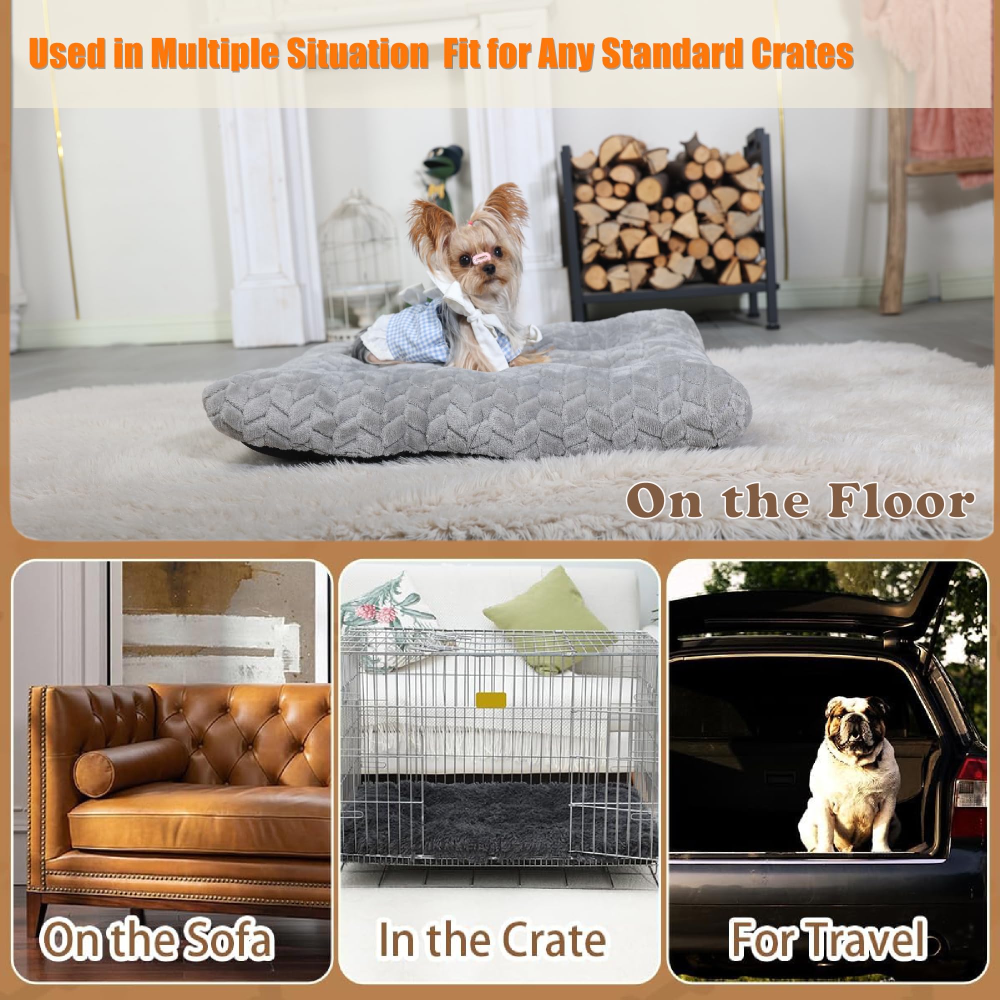 Necesitar Crate Pads For Dog Cages For Small Dogs Washable 22 Inch Dog Crate Bed With Anti-Slip Pet Sleeping Mat Up To 15 Lbs So