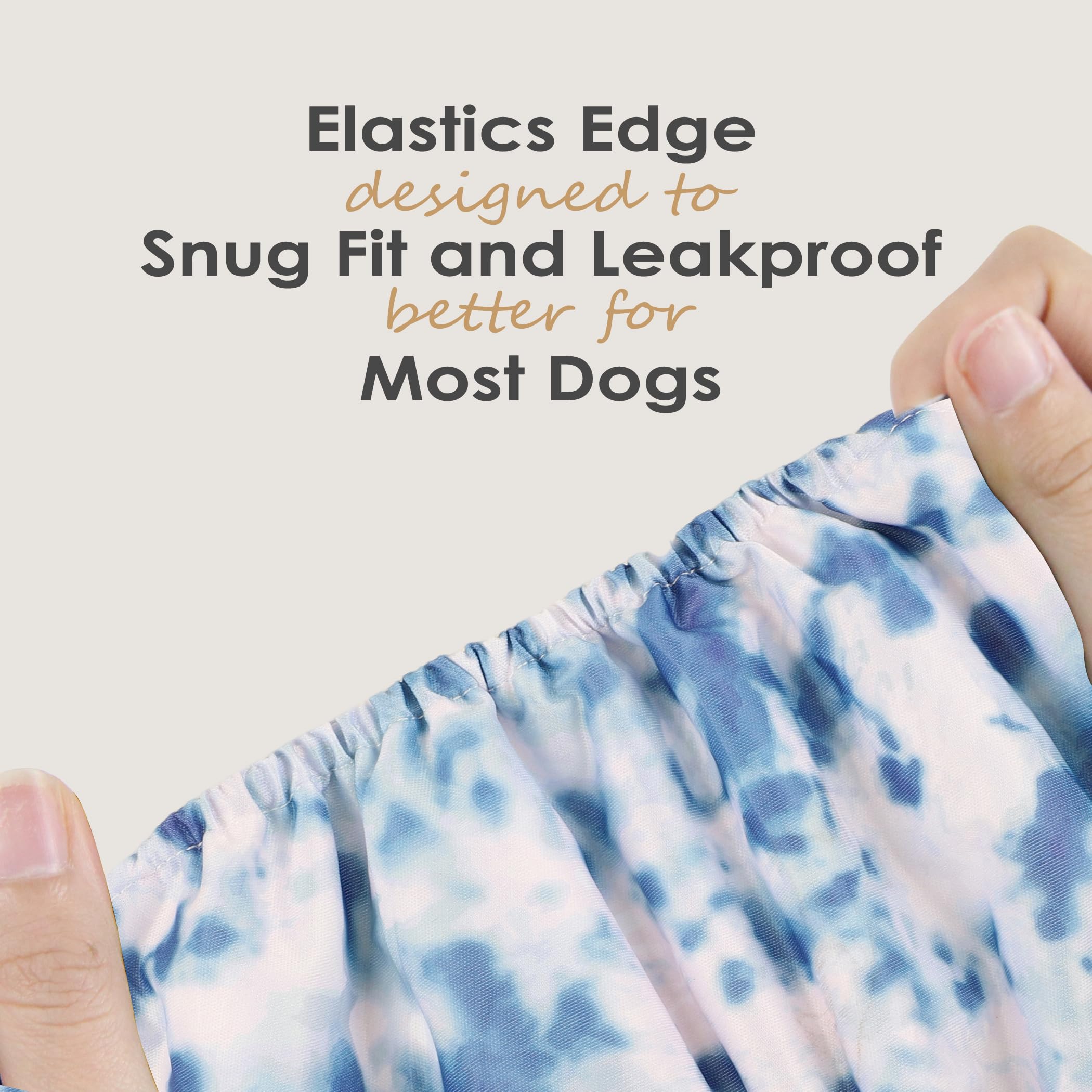 Wegreeco Washable Male Dog Belly Band (Stylish Pattern)- Pack Of 3 - Washable Male Dog Belly Wrap, Dog Diapers Male (Tie-Dye, Ink, X-Small)