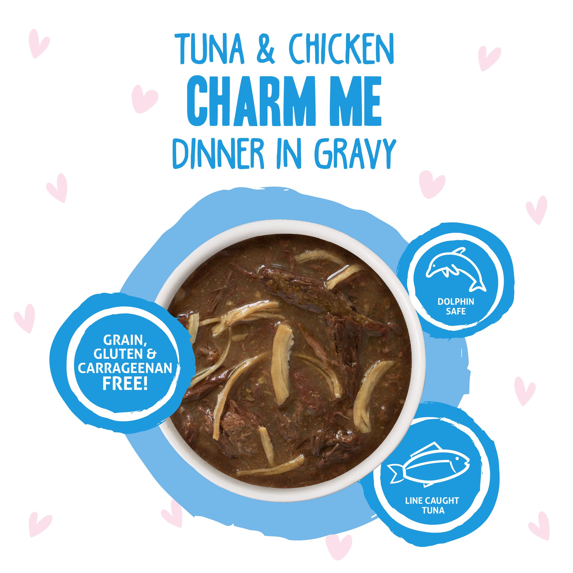 Weruva B.F.F. OMG - Best Feline Friend Oh My Gravy! Tuna & Chicken Charm Me with Tuna & Chicken in Gravy Cat Food, 3oz Pouch (Pa