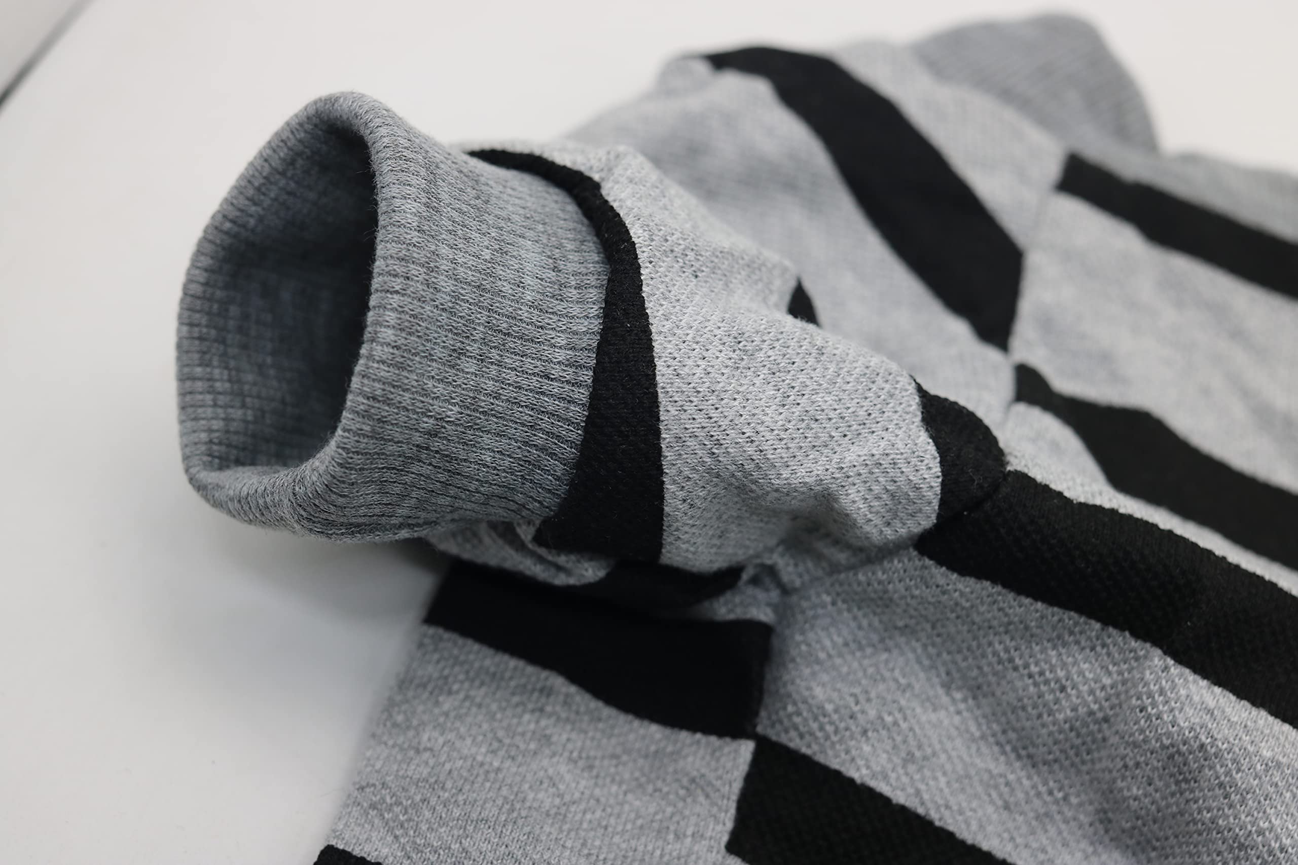 Pet Sweater Striped Dog Clothes Medium Dogs T Shirts Boston Bulldog Sweatshirt, Large, Rose