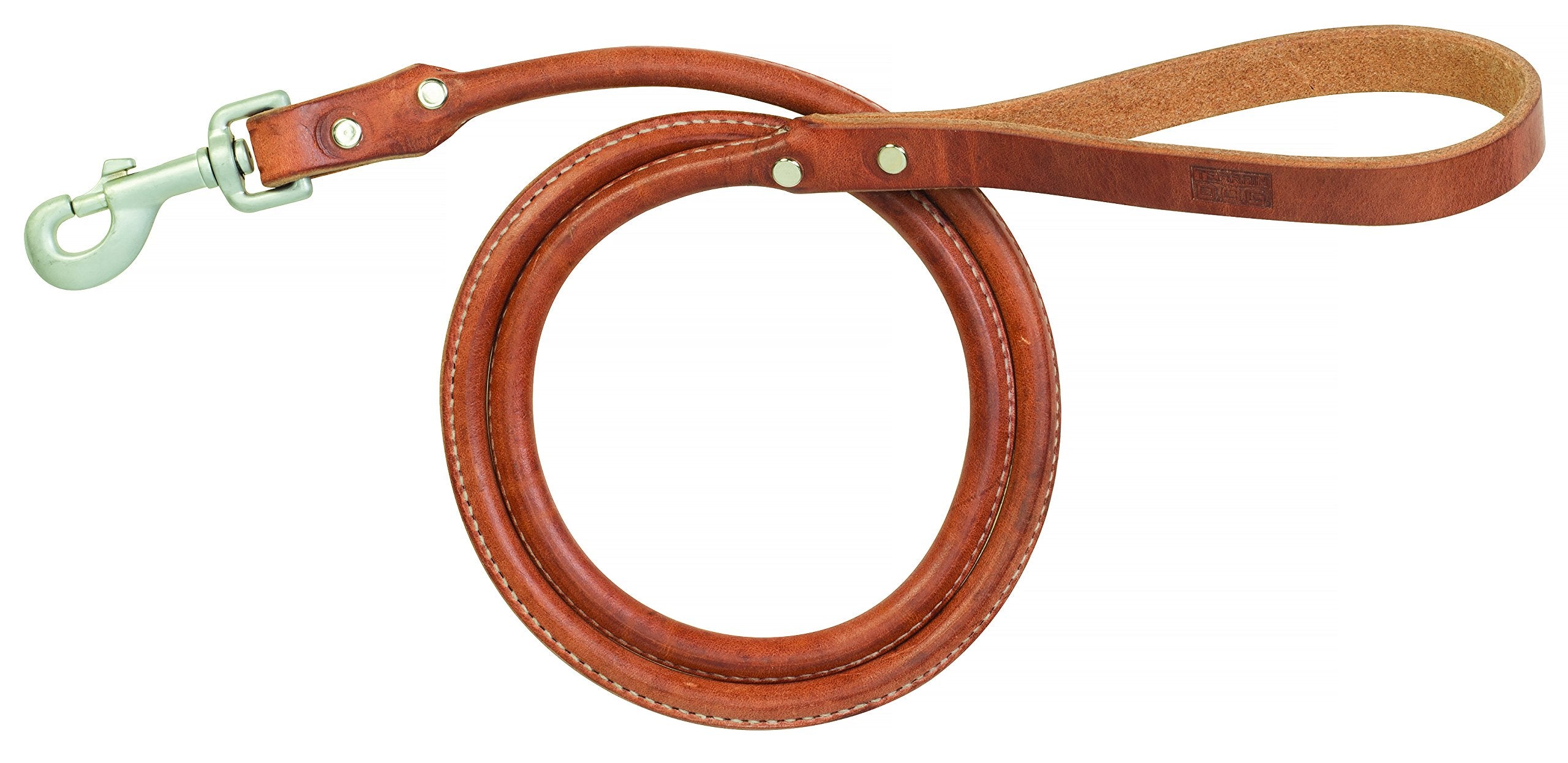 Terrain D.O.G. Harness Leather Rolled Dog Leash , 3/4' X 4'