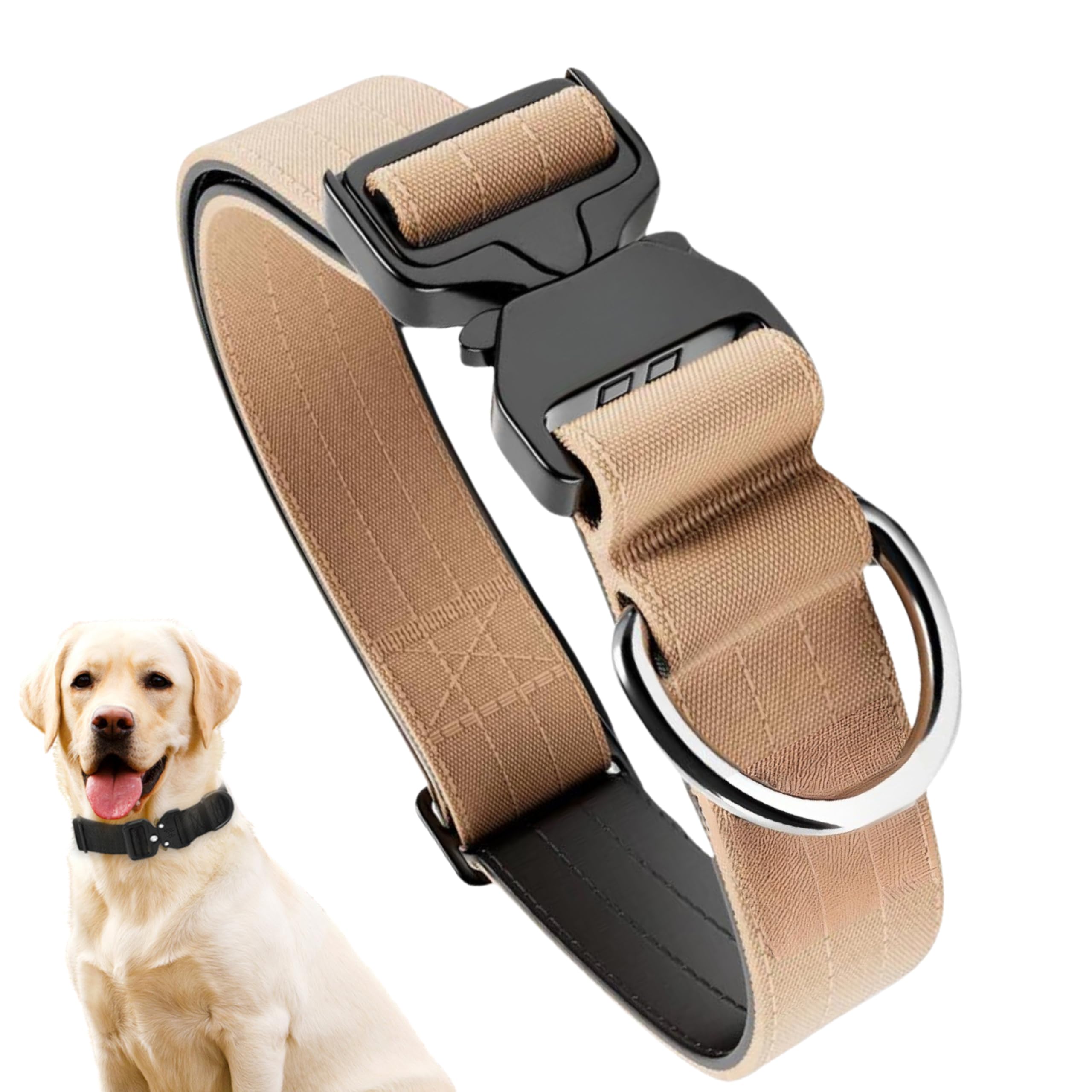 Pet Pepper Premium Dog CollarMetal Buckle ||1.5 Wide Strap ||Protects Dog From Choking ||Adjustable Comfortable Dog Belt ||Odo