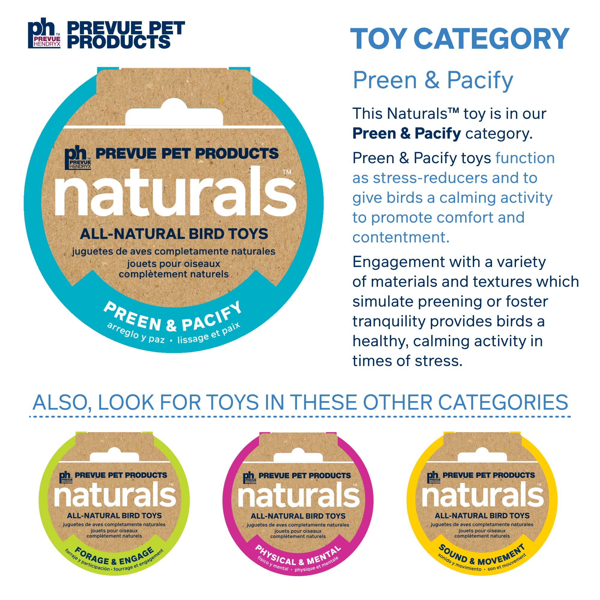 Pervue Pet Products Naturals Preen & Pacify Woodland Harvest Bird Toy 62549
