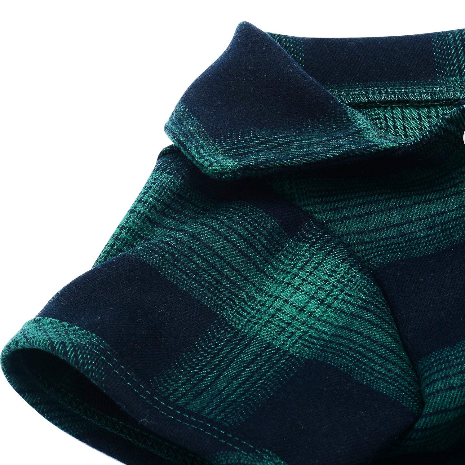 Koneseve Dog Shirt, Pet Plaid Clothes Shirt T-Shirt, Sweater Bottoming Shirt For Small Dog Cat Puppy Grid Adorable Wearing Stylish Cozy Halloween,Christmas Costumes {Green;L/Large}