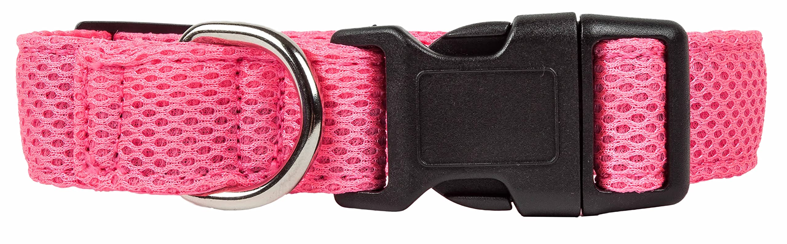 Pet Life  Aero Mesh Dual Sided Comfortable and Breathable Adjustable Pet Collar - Mesh Dog Collar with Stainless stell Dog Lea
