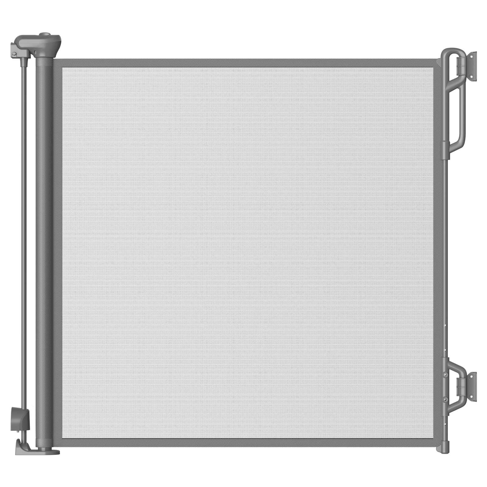 SPACEANY Retractable Baby Gate for Stairs & Doorways - 55 Wide Portable Safety Gate | Fits Baseboards, Easy to Use Indoor/Outdoo