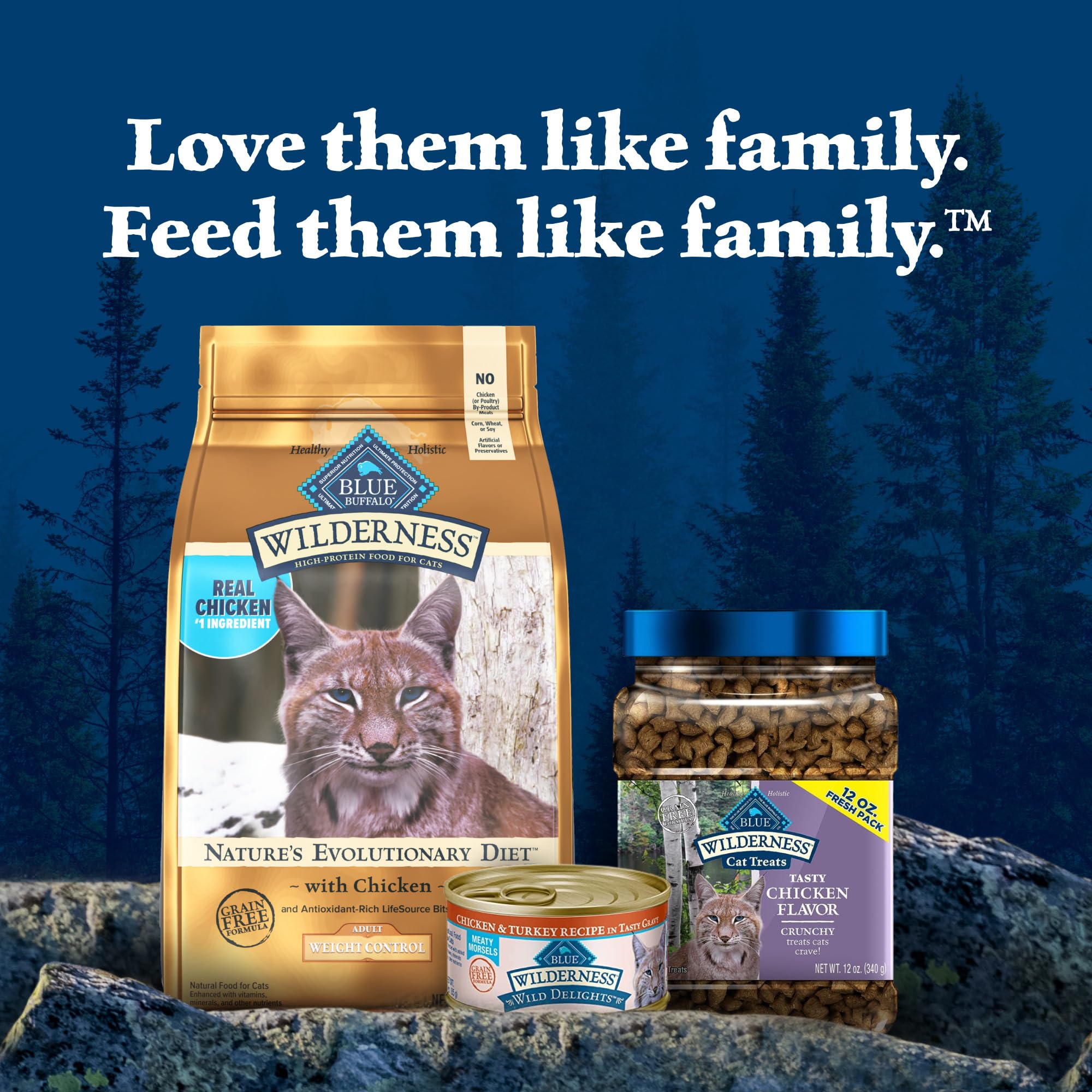 Blue Buffalo Wilderness Natural Adult Weight Management Dry Cat Food, High-Protein & Grain-Free Weight Control Formula, Chicken,