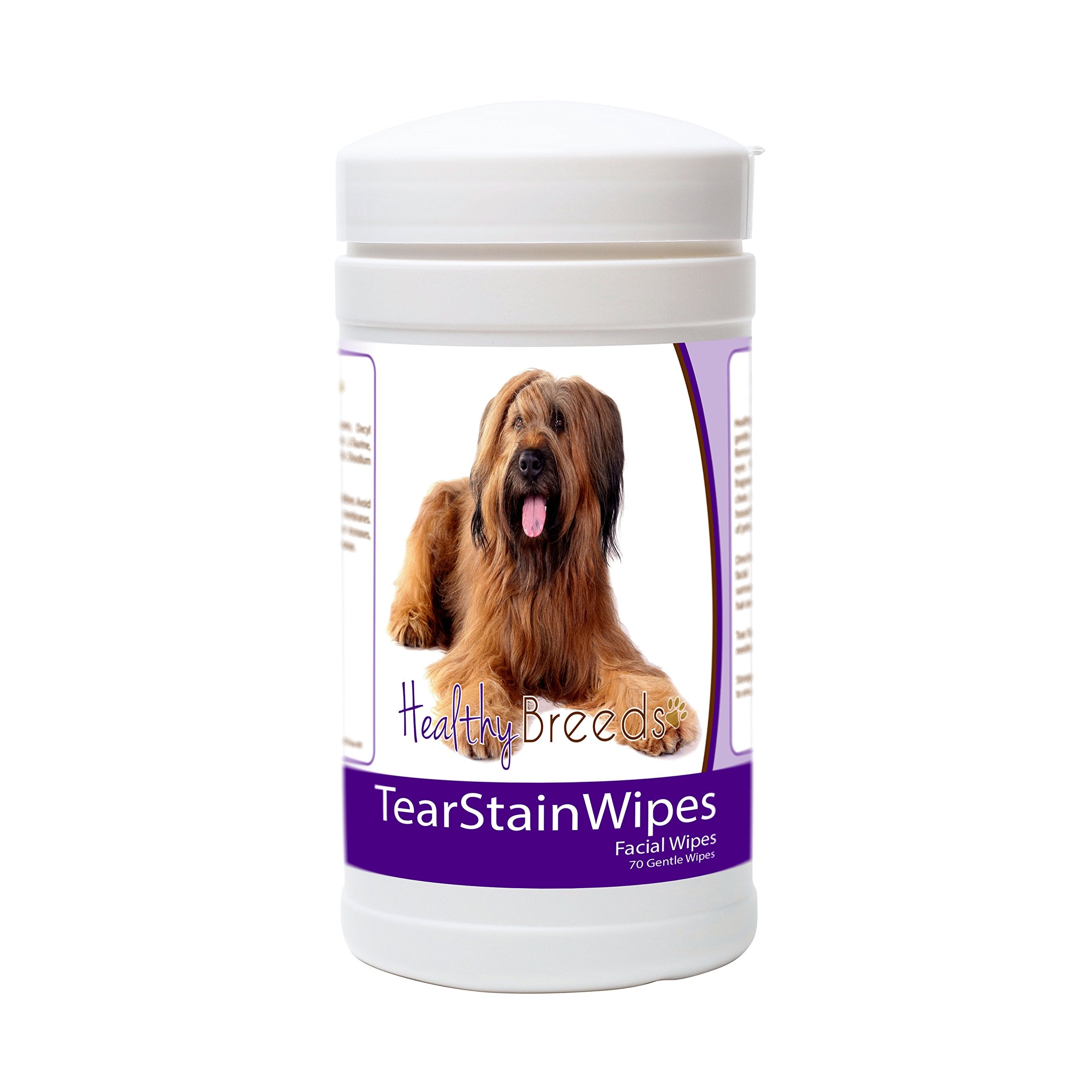 Healthy Breeds Briard Tear Stain Wipes 70 Count
