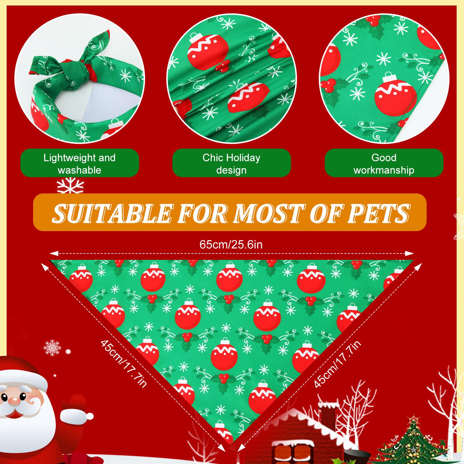 Abbylike 50-Piece Halloween Dog Bandanas - Pumpkin Dog Kerchief Set With Triangle Scarves For Christmas & Pet Costume Accessorie