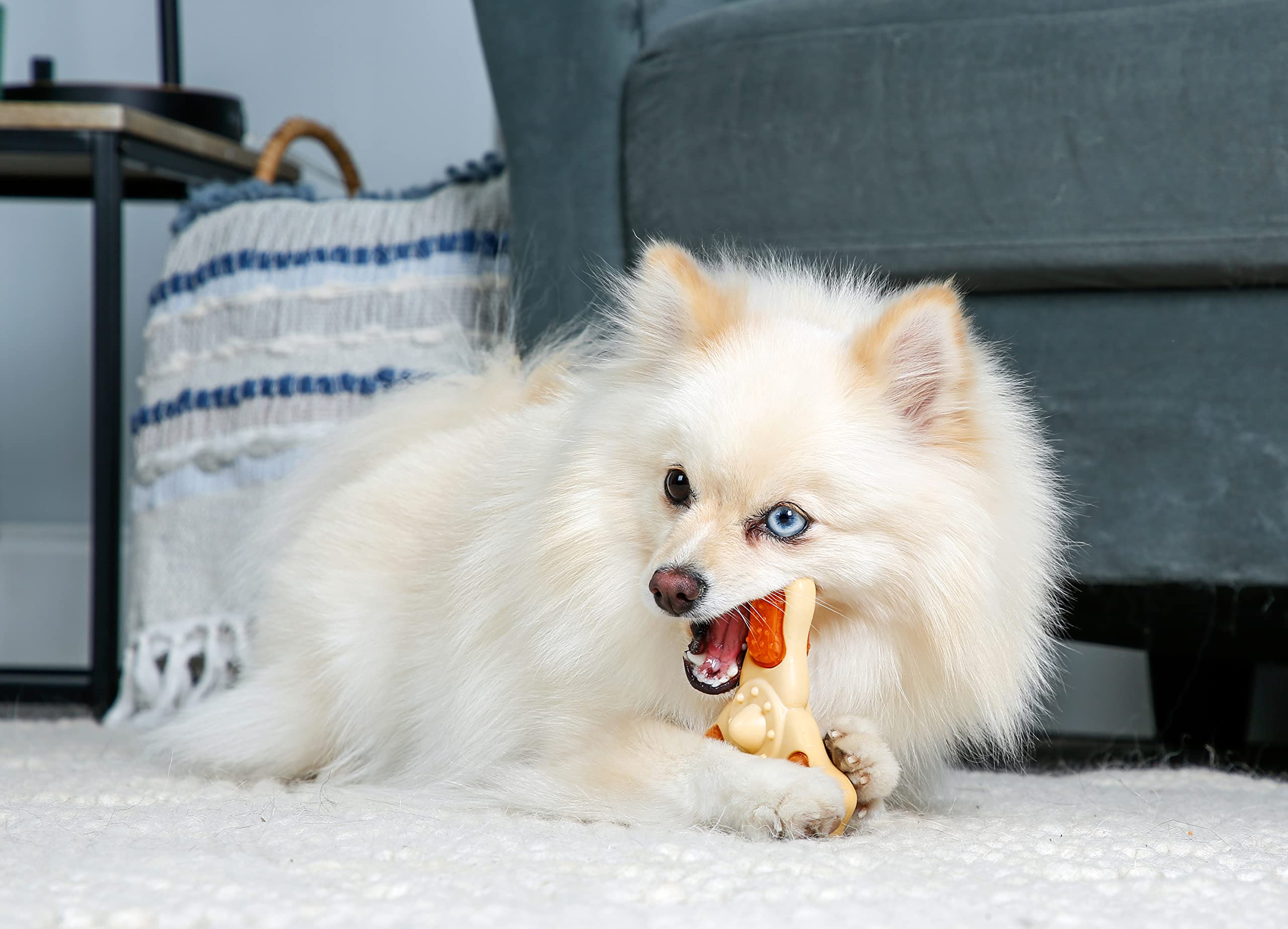 Hartz Chew n Clean Chew Toy and Treat in One Chicken Flavored Tri-Point Dog Toy, Small