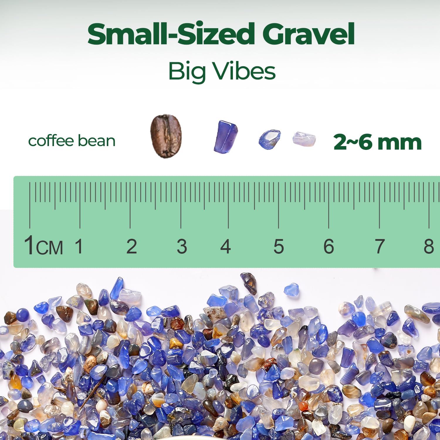 T4U Crystal Chips Tumbled Polished Natural Agate Gravel Stones 1LB - Decorative Pebbles Bulk, Mini Polished Rocks Pieces for Cra