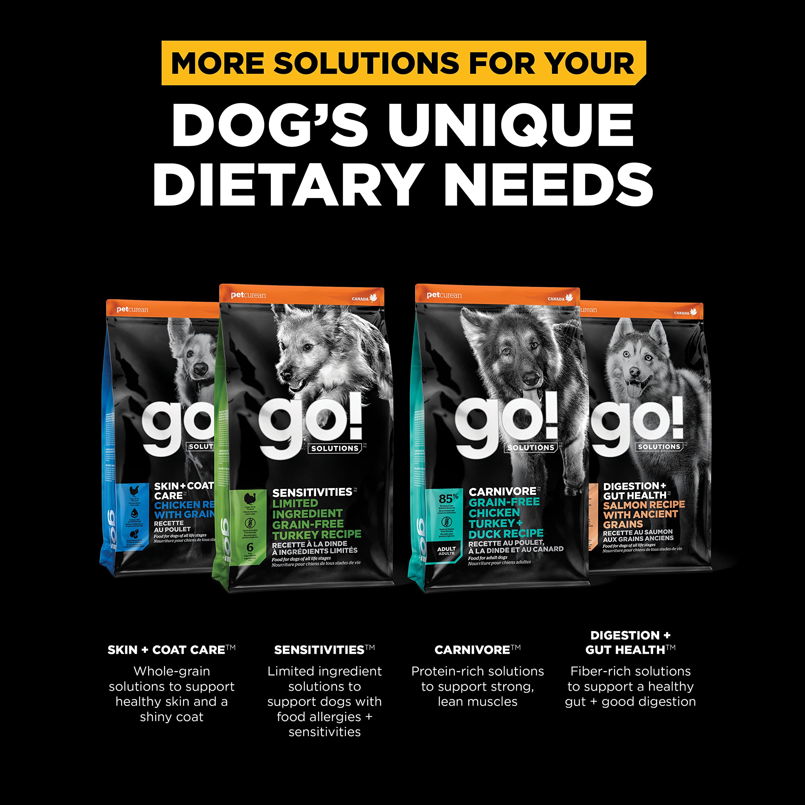 Go! Solutions Weight Management + Joint Care Chicken Grain-Free Dry Dog Food, Premium Kibble for Adults & Seniors with Added Glu