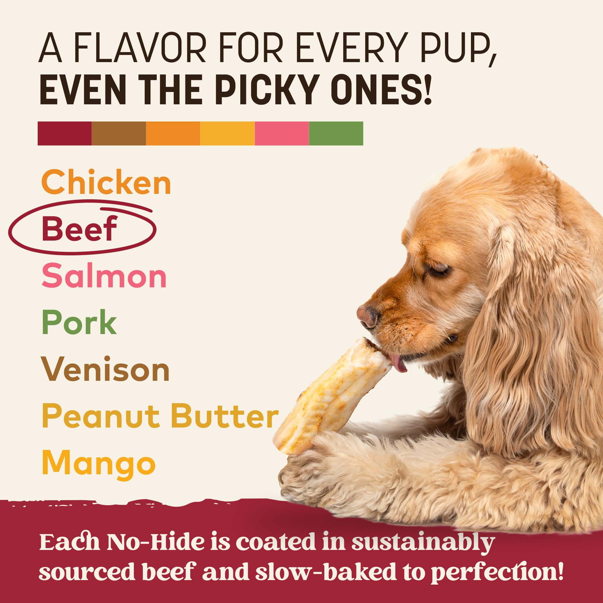 Earth Animal No Hide Small Long Lasting Dog Chew Rolls, Beef - 2 Count