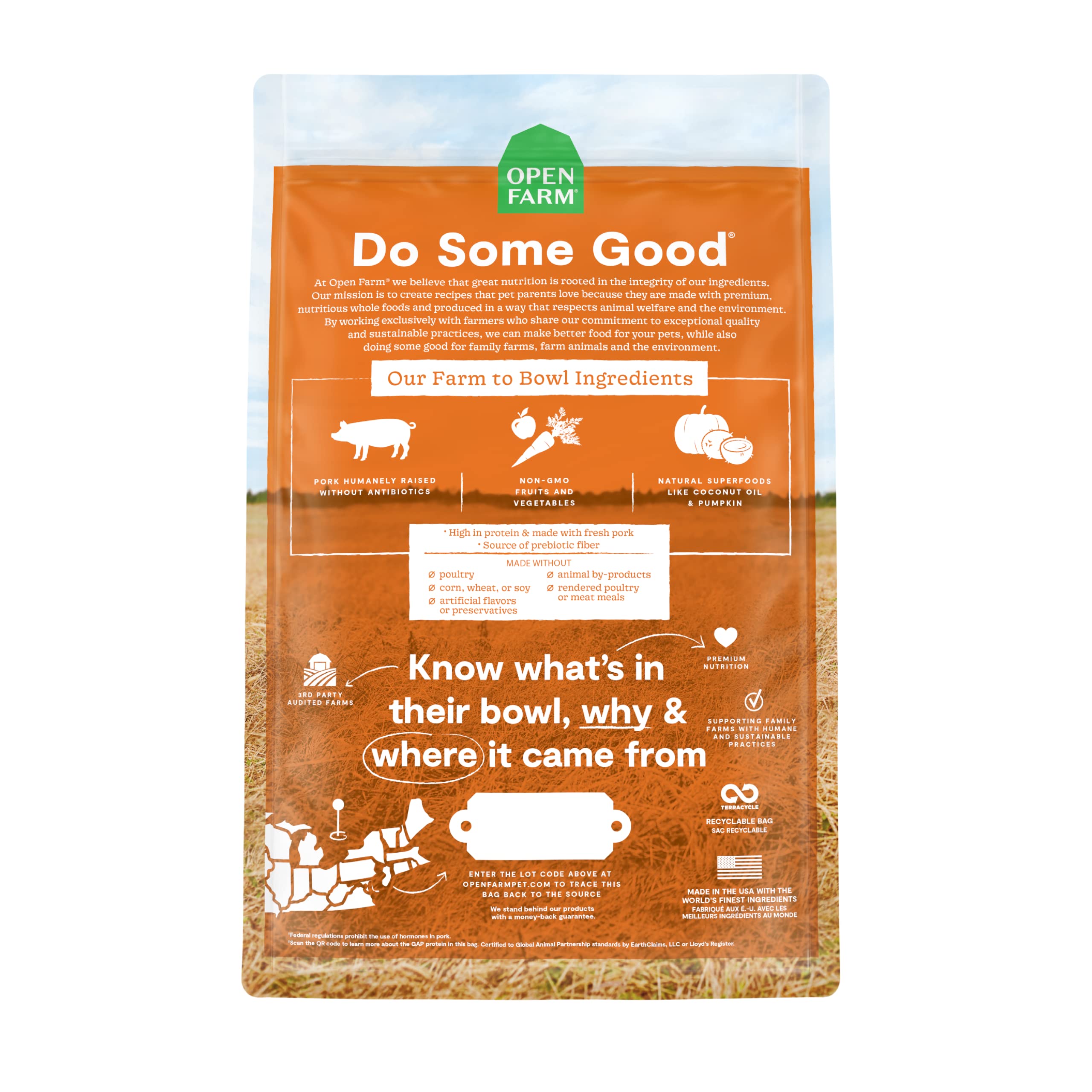 Open Farm, Grain-Free Dry Dog Food, Complete & Balanced Kibble, Sustainably & Ethically Sourced Ingredients, Non-GMO Veggies & S