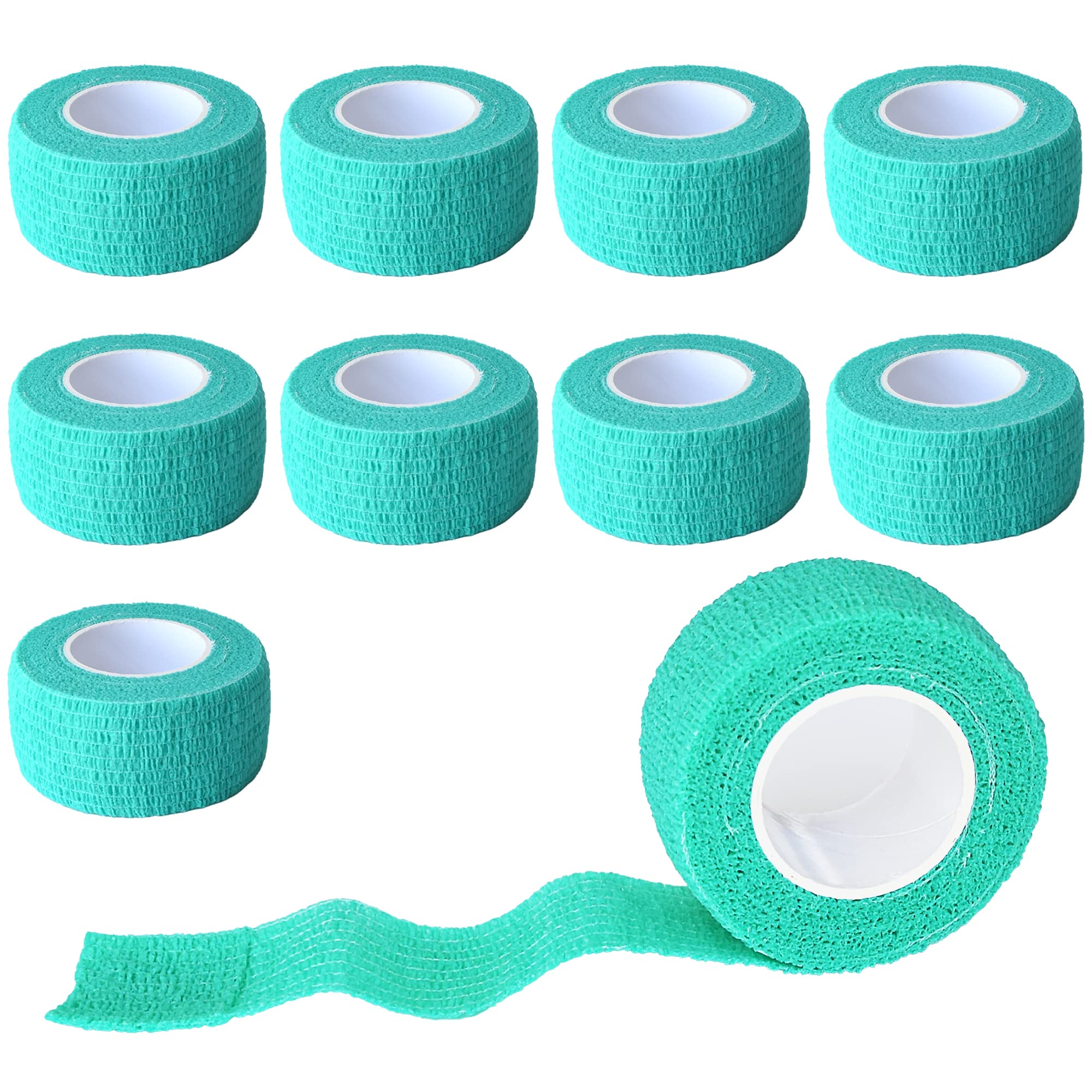 Gondiane 9 Pack 1inch x 5 Yards Self Adhesive Bandage Wrap Self Stick Wrap for Ankle, Wrist, Finger, Sports, Breathable Cohesive Ve