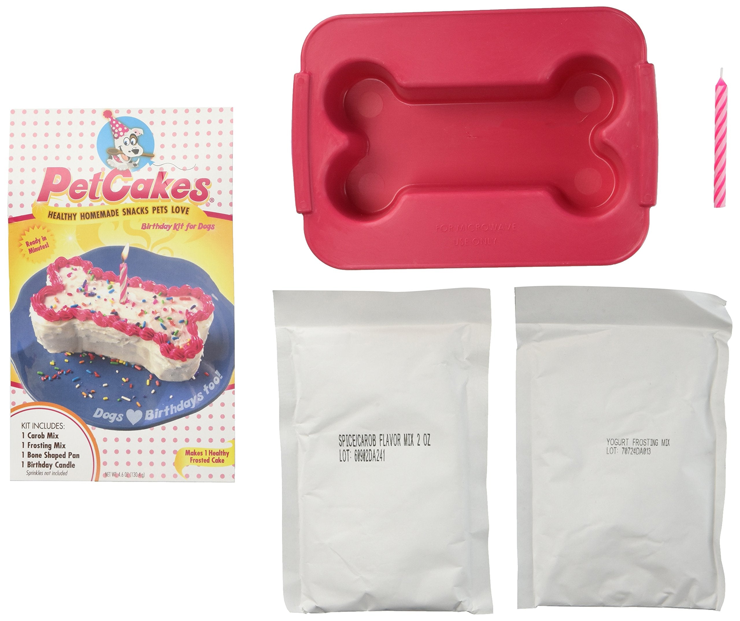 Petcakes Birthday Cake Kit For Dogs, 7 x 4.5 x 3