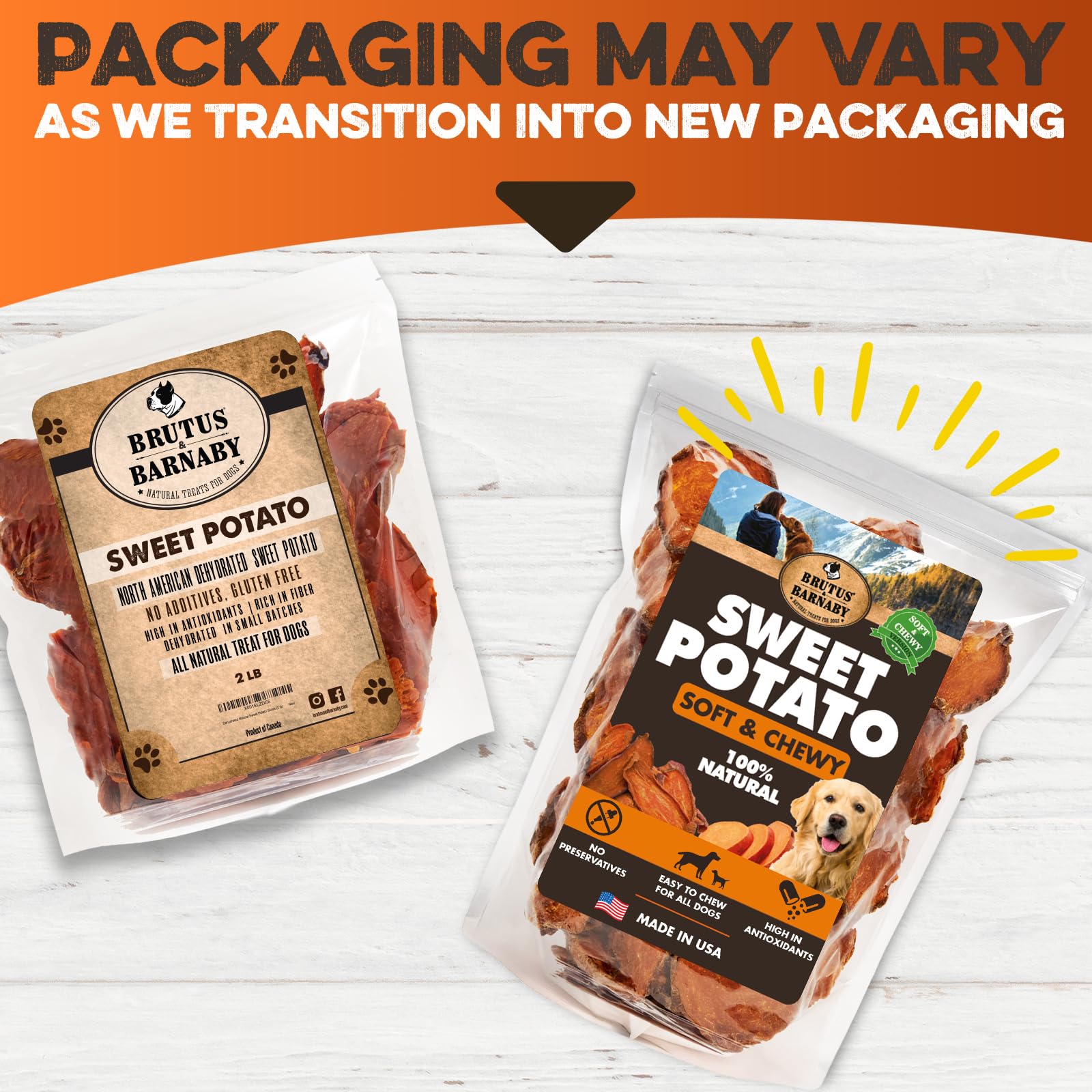 Sweet Potato Slices For Dogs - Soft & Chewy - Single Ingredient Dog Treats, Healthy 100% Natural Sweet Potato Dog Treats With No