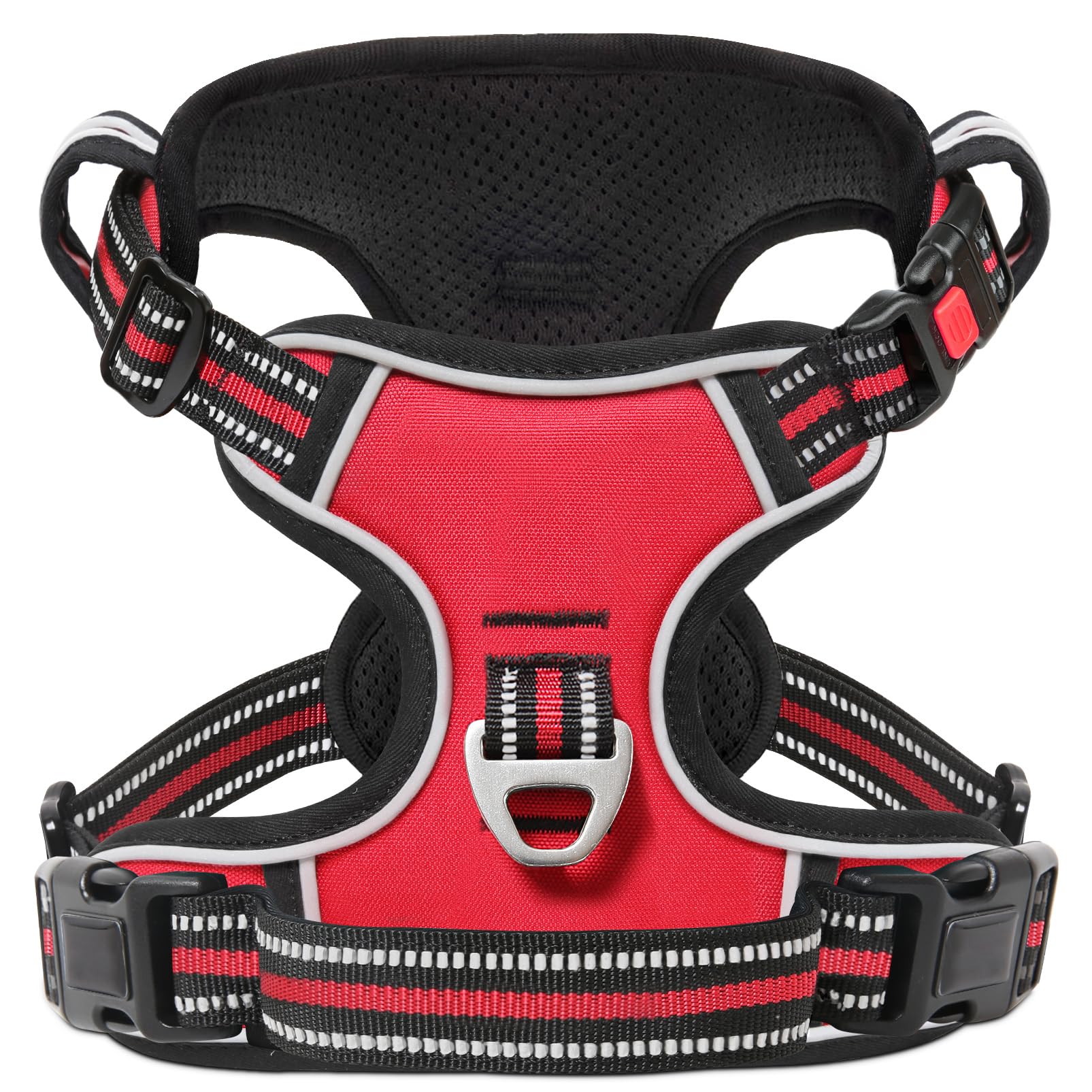 Timos Dog Harness Medium Sized, No Pull Dog Harness With Neck Lockable Snap,No Choke Front Clip Dog Reflective Harness,Adjustabl