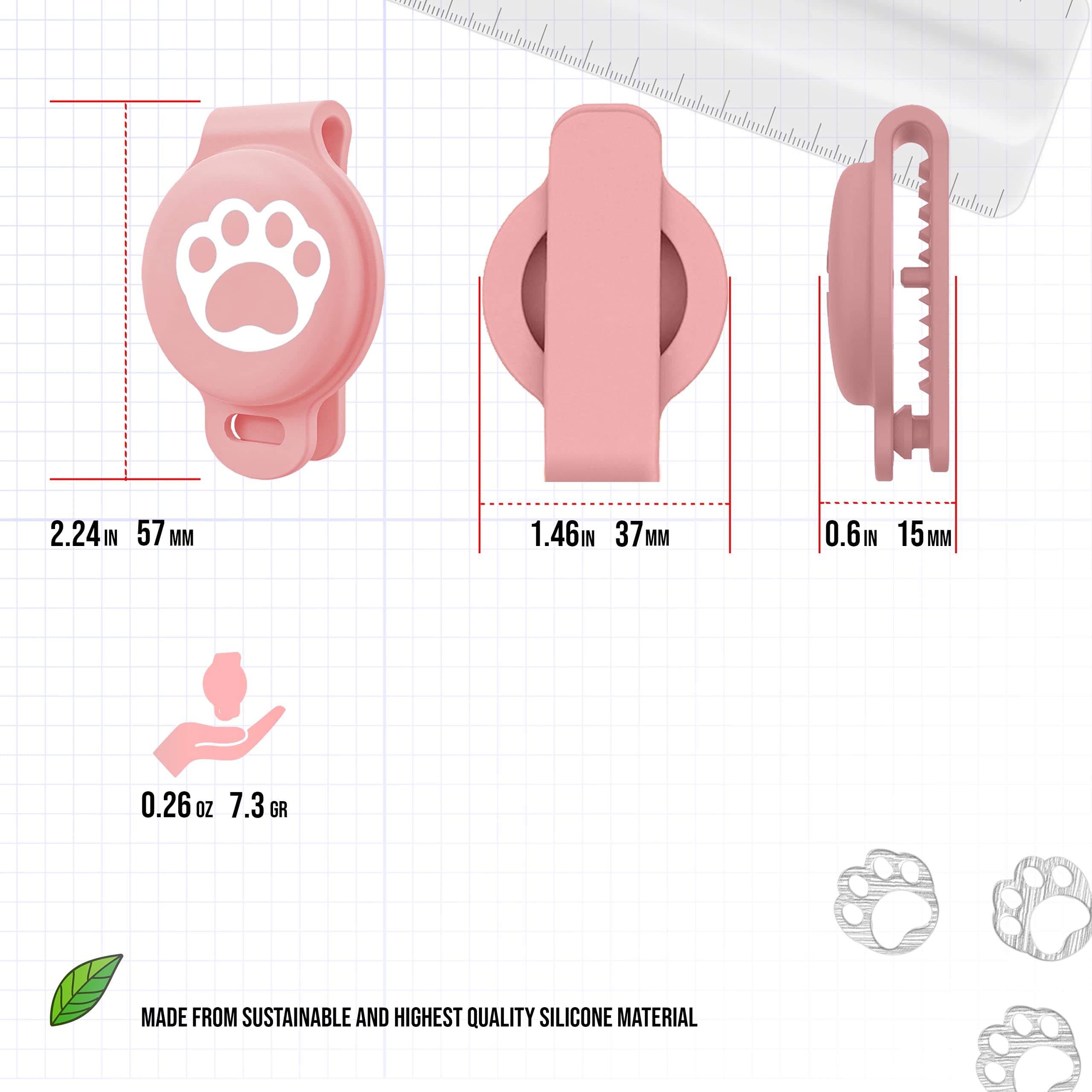Case for Apple AirTag Pet Tracker Pet Anti-Lost Finder Dog Cat Collar Accessories Backpacks Cameras Purses Bicycles Suitcases Tr