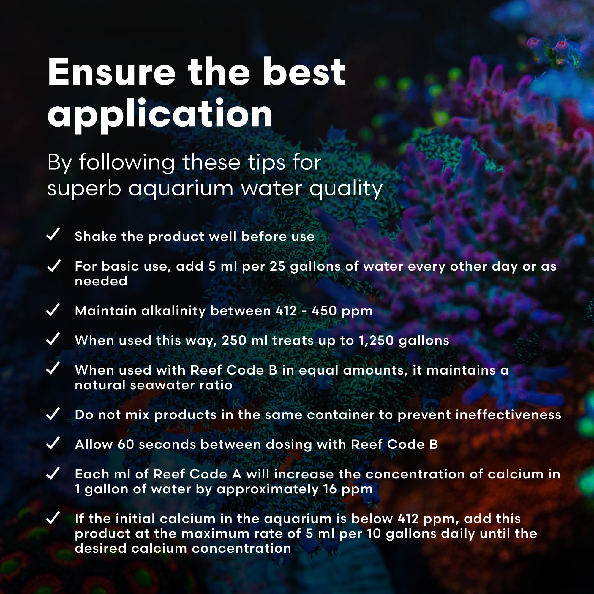 Brightwell Aquatics Reef Code A - Balanced Calcium and Alkalinity System for Marine Fish & Reef Aquariums