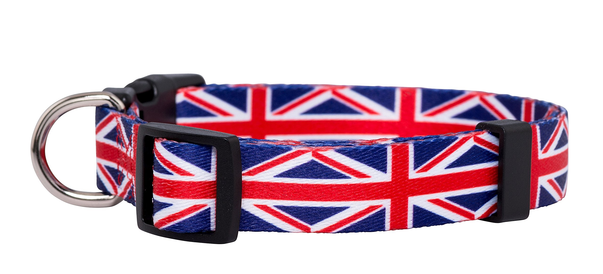 Native Pup Union Jack Uk British Flag Dog Collar(Uk, Small)