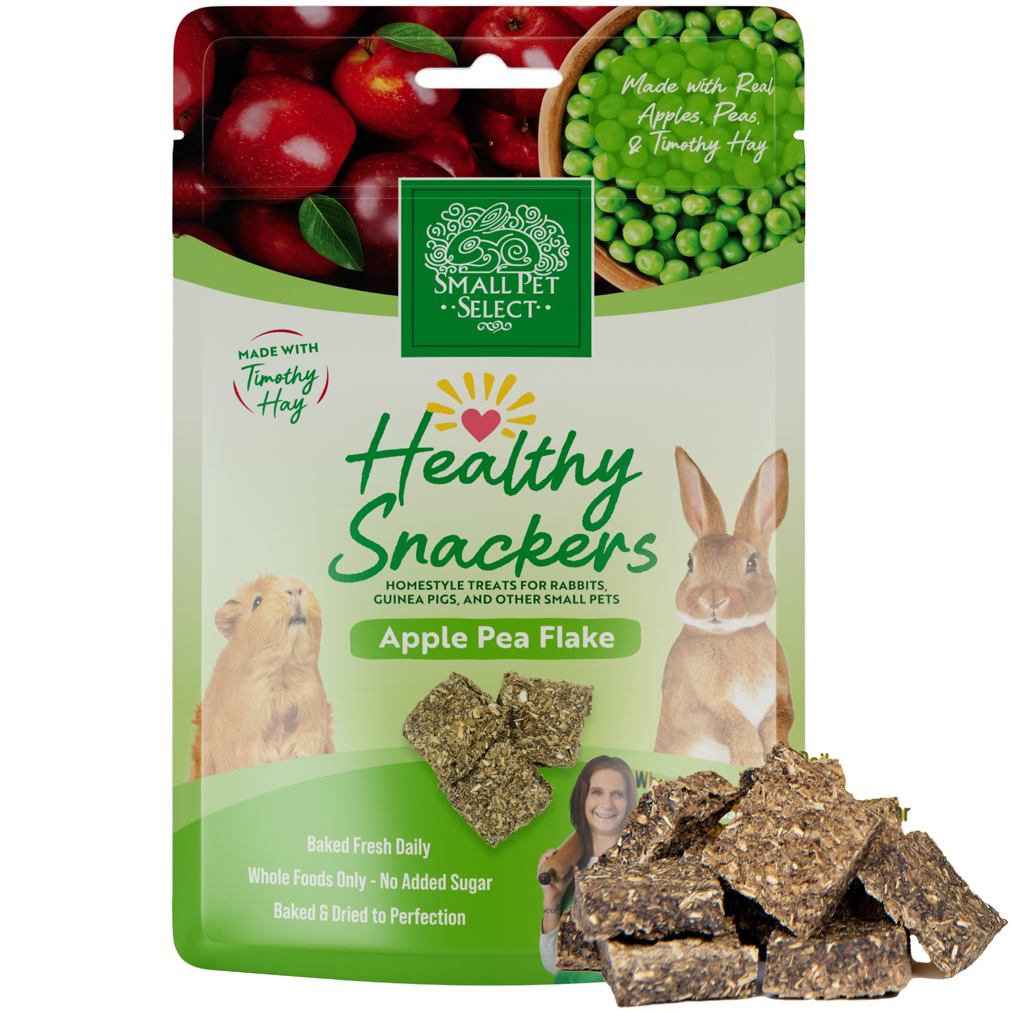 Small Pet Select - Healthy Snackers - Apple Pea Flake, 2 oz