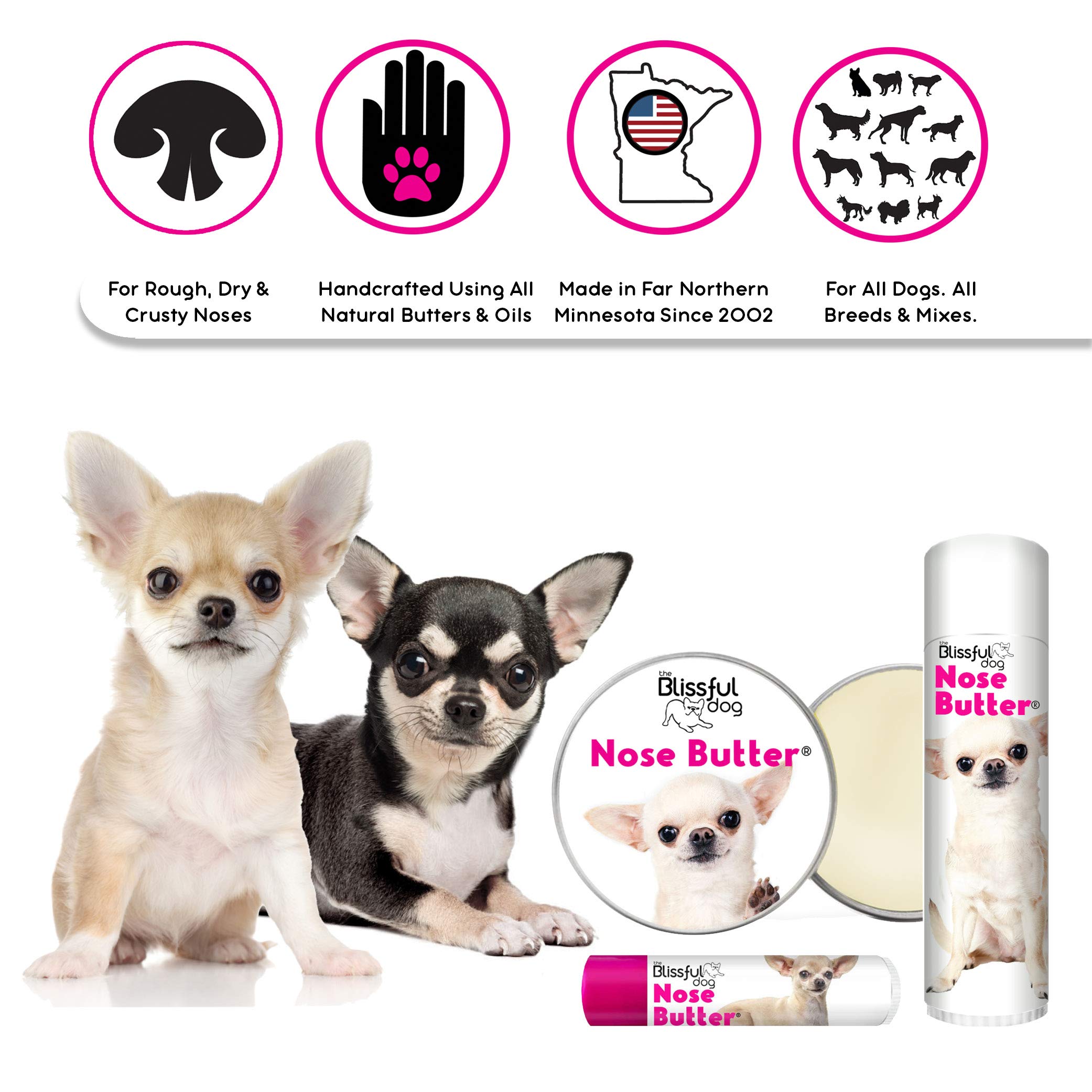 The Blissful Dog Smooth Coat Chihuahua Unscented Nose Butter, 8-Ounce