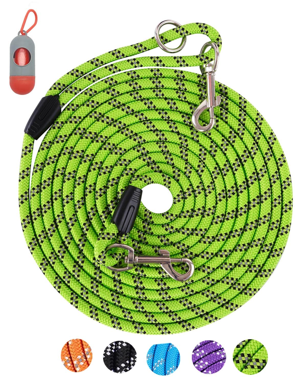 Long Dog Leash For Dog Training 10Ft/16Ft/30Ft/50Ft/100Ft, Reflective Threads Check Cord Dog Leash, Heavy Duty Dog Lead For Large Medium Small Dogs Outside Walking, Playing, Camping, Or Yard