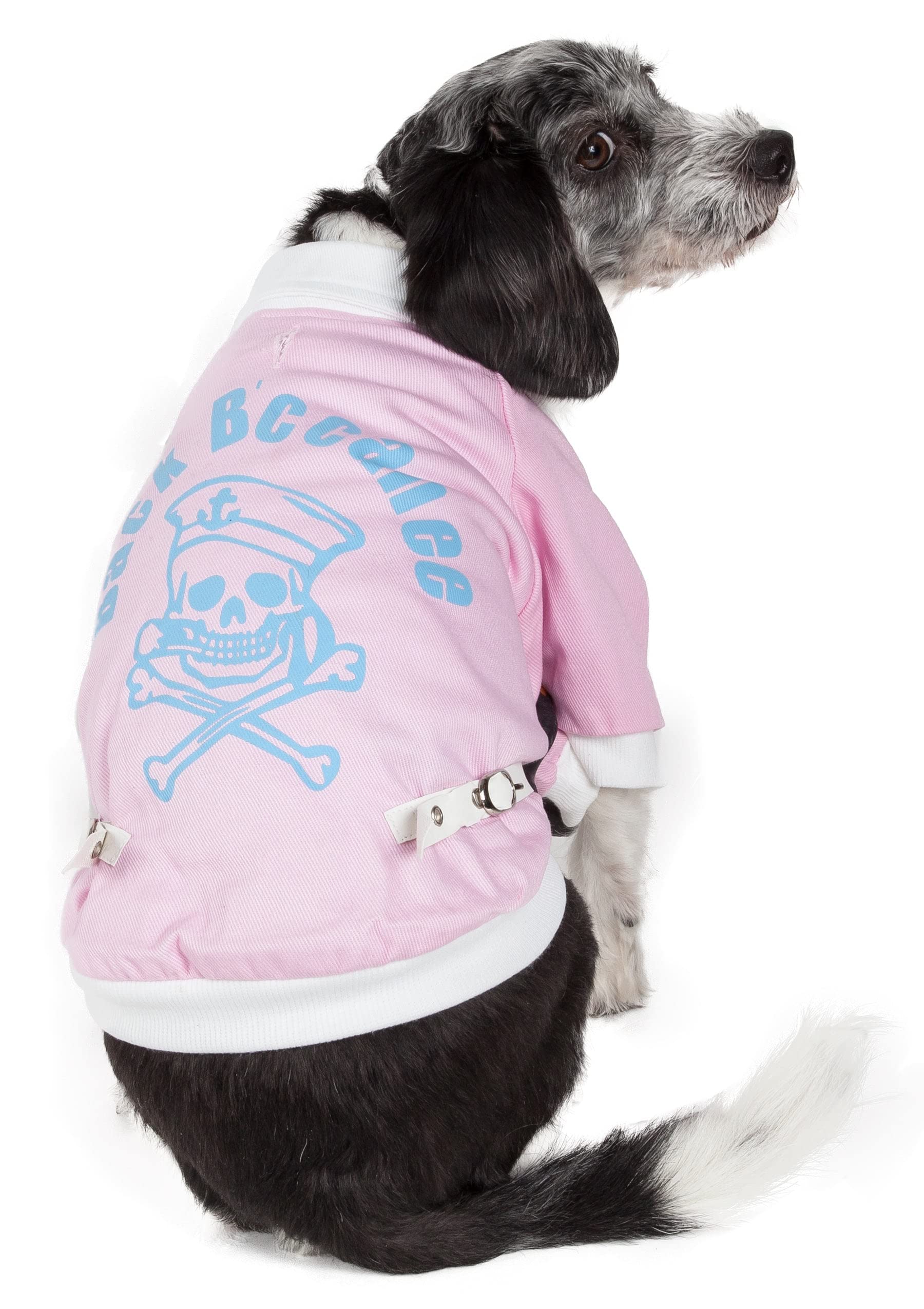 Pet Life VarsityBuckled Collared Dog Coat  Cotton Dog Sweater with Added Trims and Details  Dog Jacket for Small Medium Large