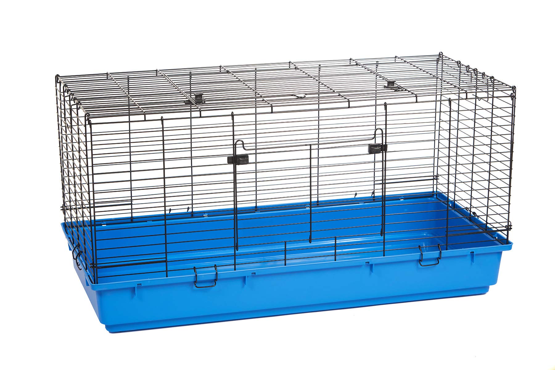 Pet Lodge Plastic Bottom Rabbit Cage | Easy To Clean Pull Out Floor | Indoor Small Animal Cage | Stackable | Large