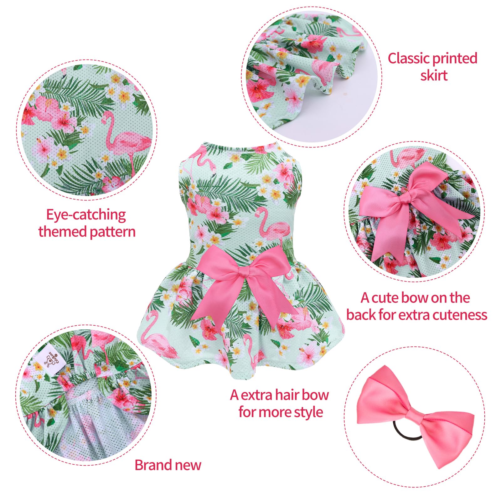 Cutebone Dog Mesh Dress Puppy Sundress Pet Outfit Summer Fashion For Small Dogs Girl Cat Clothes Bf34L
